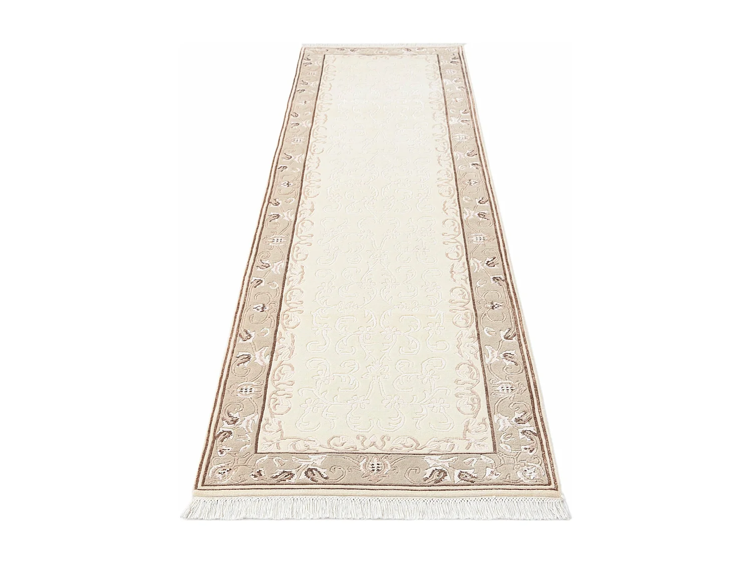 Tapis de couloir en laine 81x300 beige Darya
