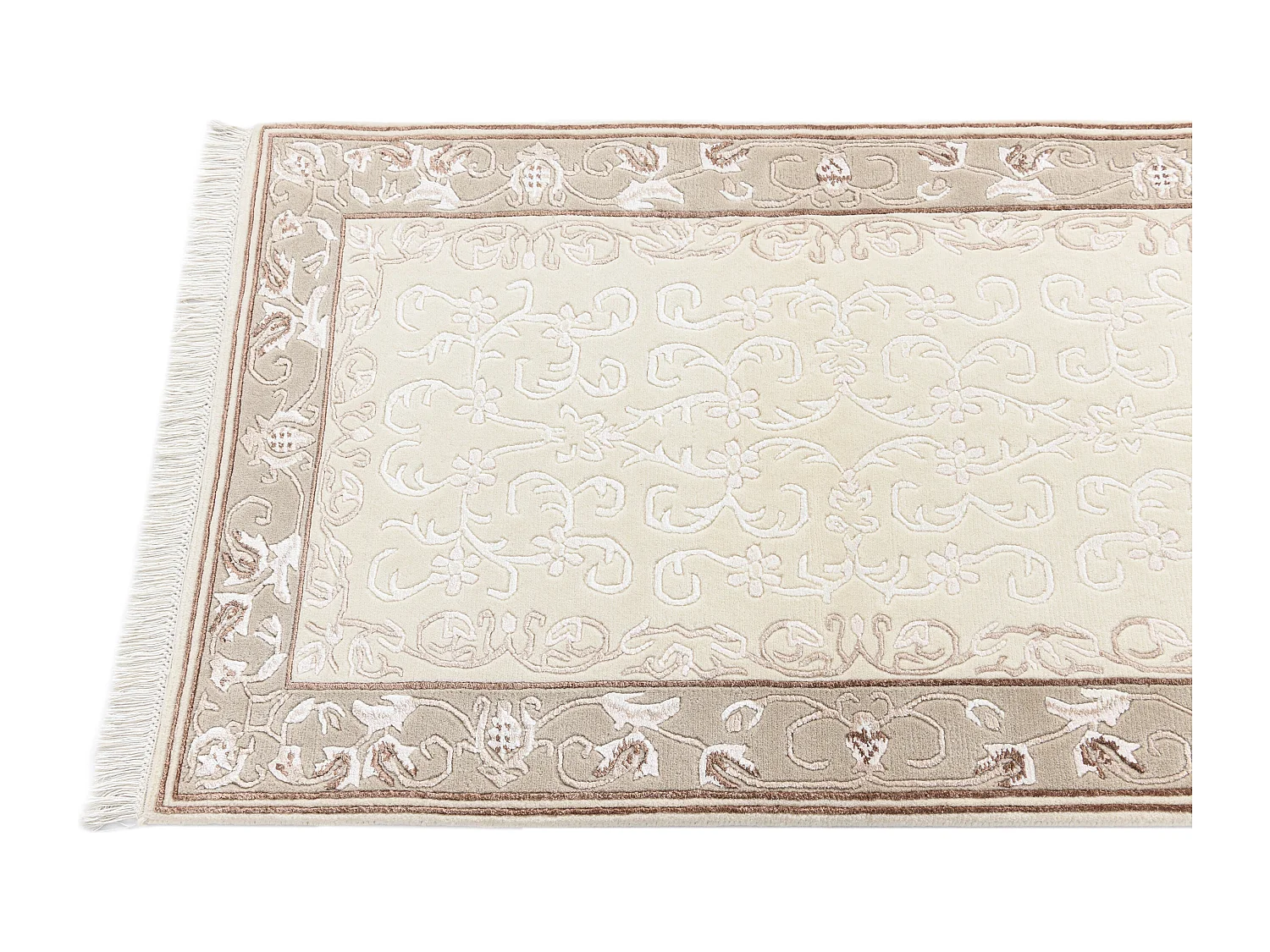 Tapis de couloir en laine 81x300 beige Darya