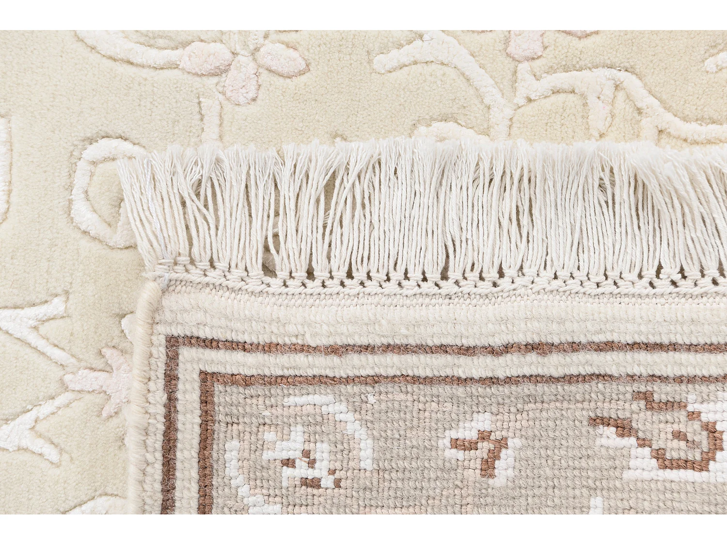 Tapis de couloir en laine 81x300 beige Darya