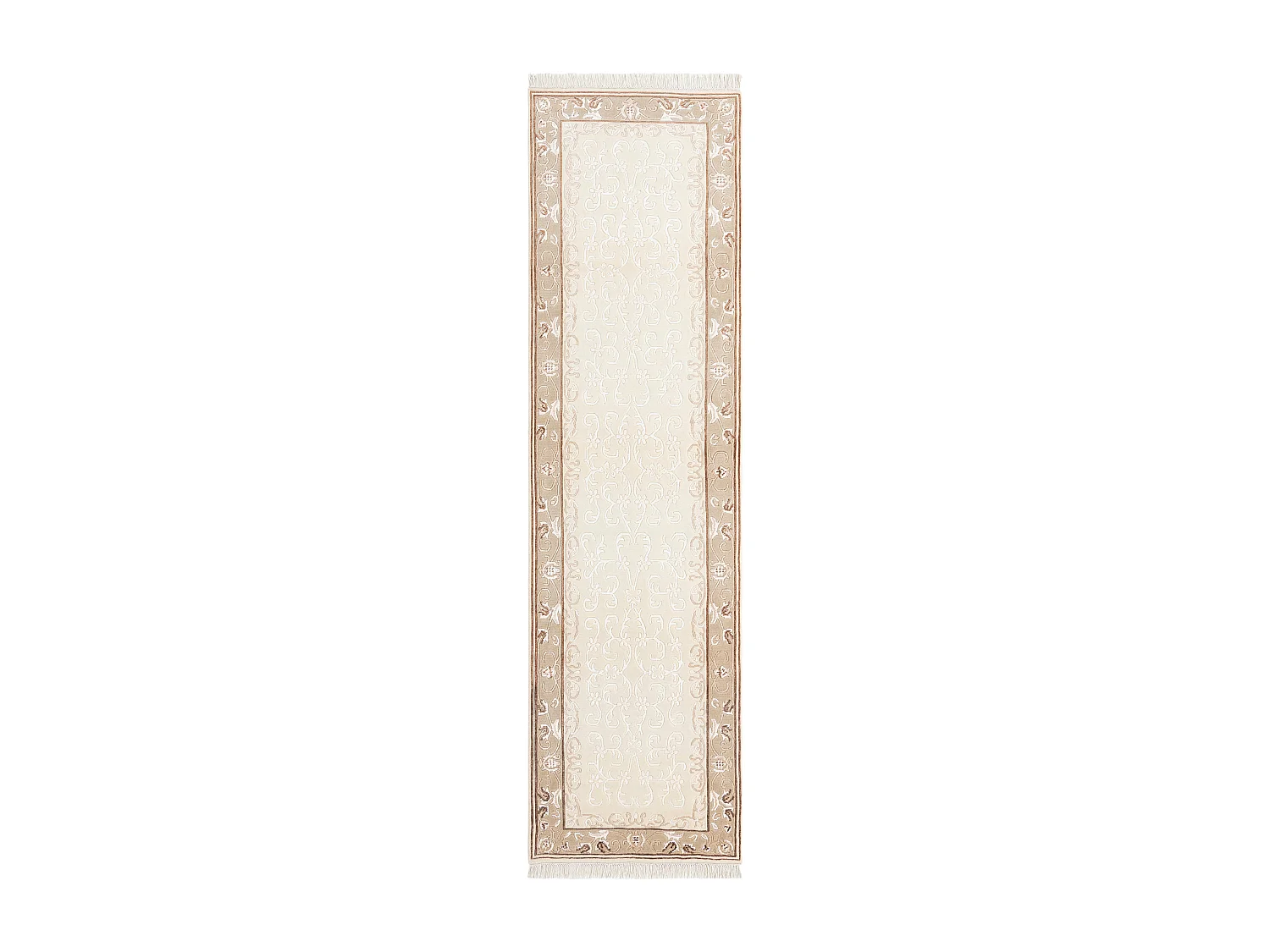 Tapis de couloir en laine 81x300 beige Darya