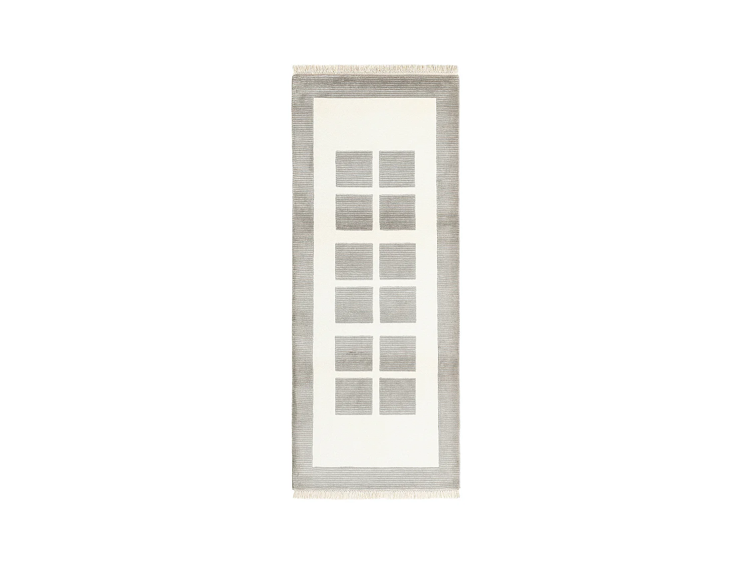 Tapis de couloir en laine 81x203 gris Darya