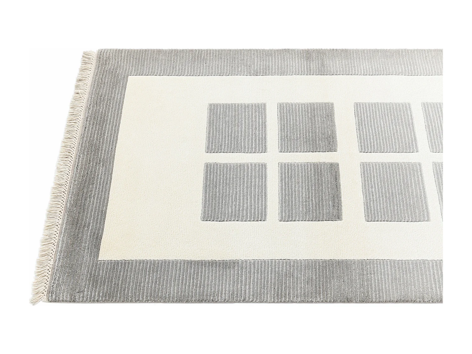 Tapis de couloir en laine 81x203 gris Darya