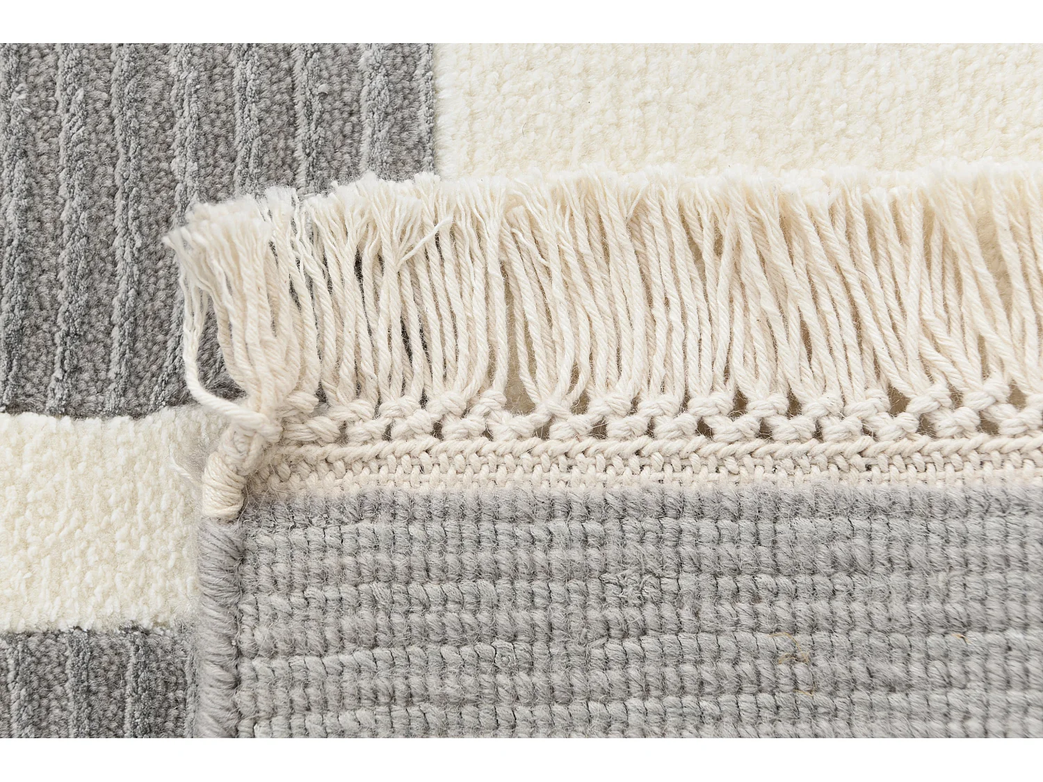 Tapis de couloir en laine 81x203 gris Darya