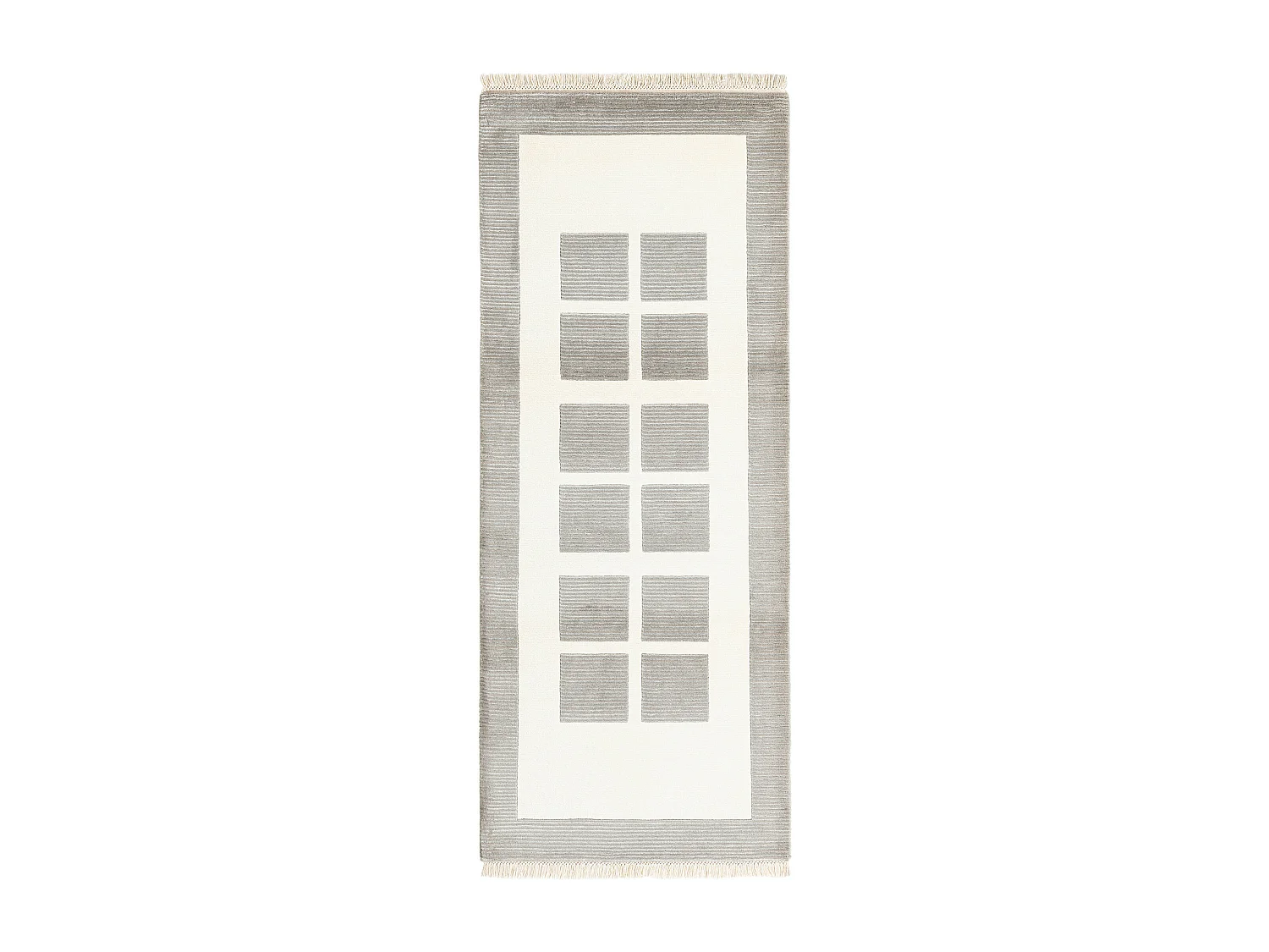 Tapis de couloir en laine 81x203 gris Darya
