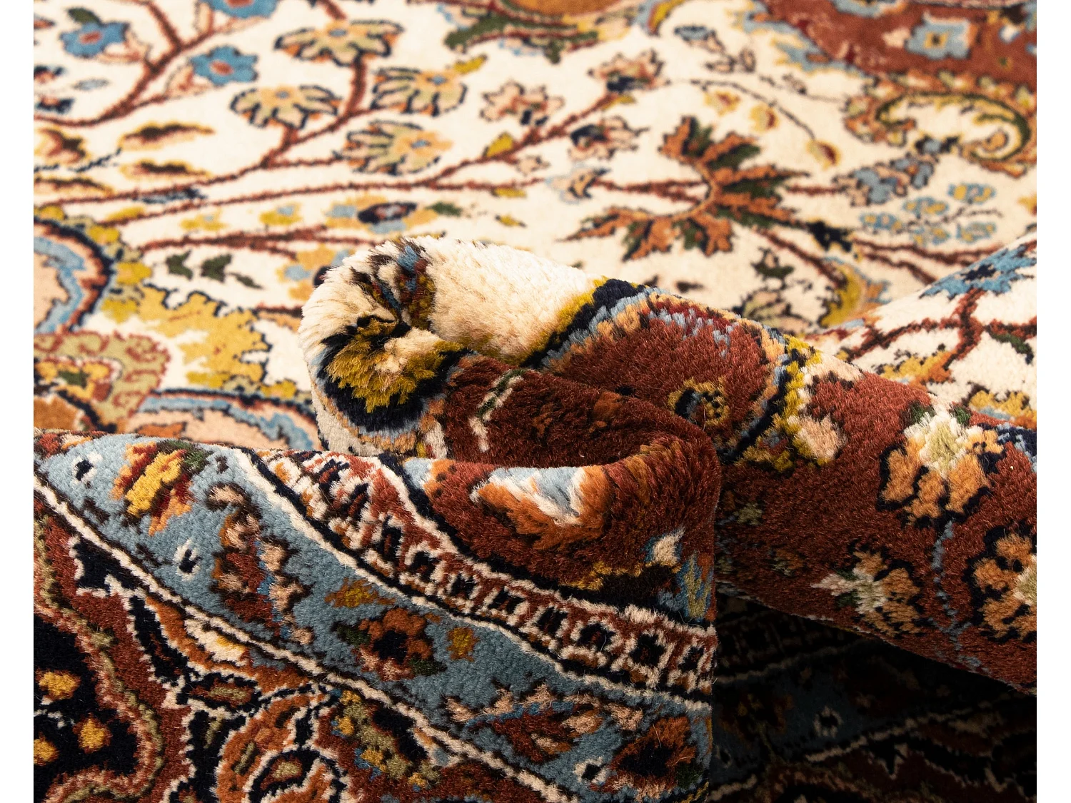 Wollteppich 118x190 Beige Ghom