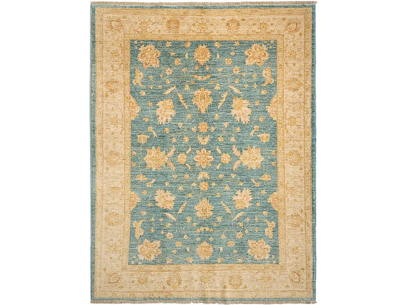 Tapis de laine 155x202 turquoise Kaizar