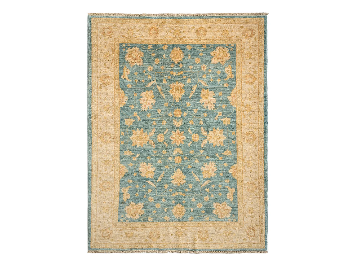 Tapis de laine 155x202 turquoise Kaizar