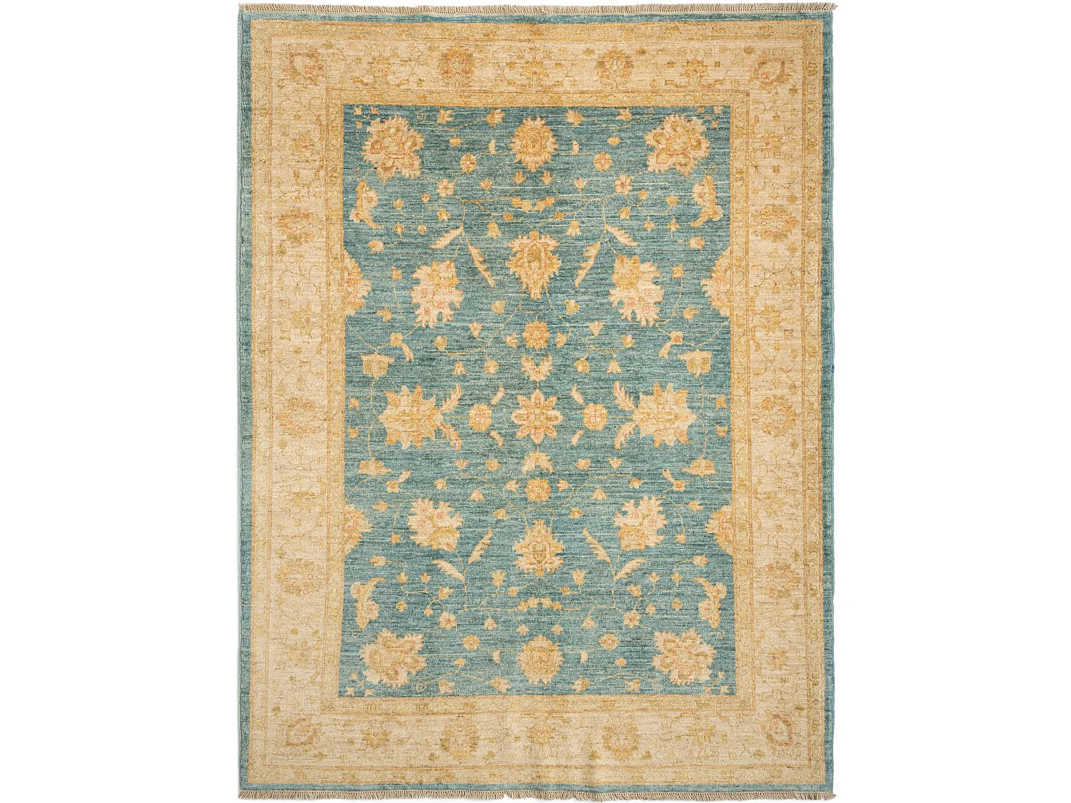Tapis de laine 155x202 turquoise Kaizar
