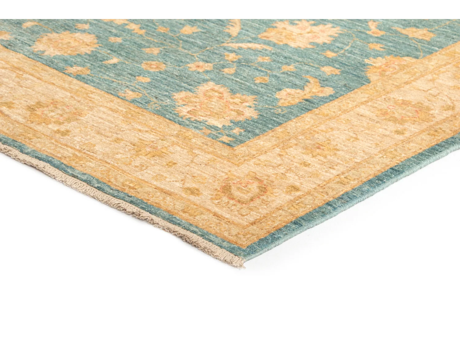 Tapis de laine 155x202 turquoise Kaizar