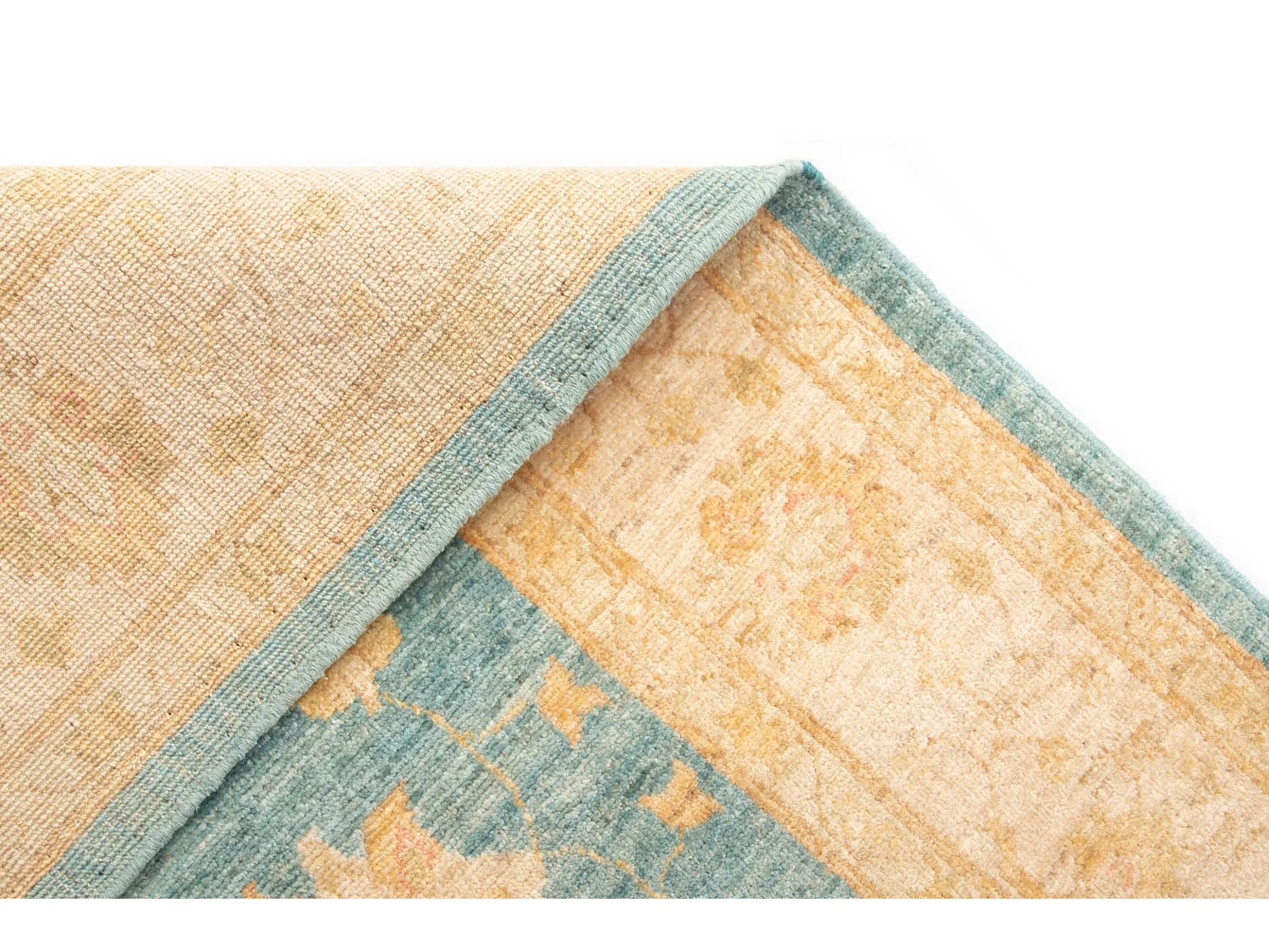 Tapis de laine 155x202 turquoise Kaizar