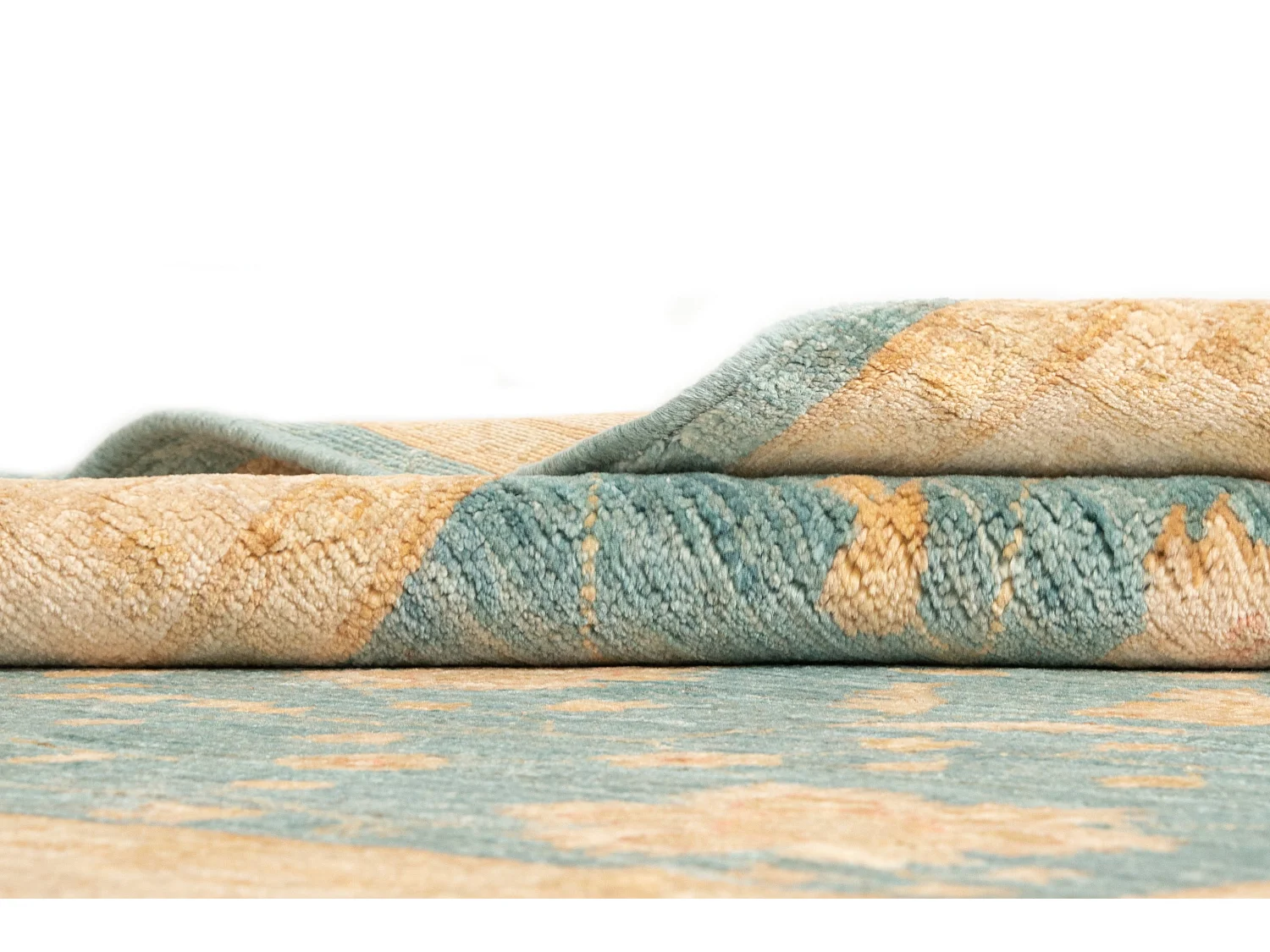 Tapis de laine 155x202 turquoise Kaizar