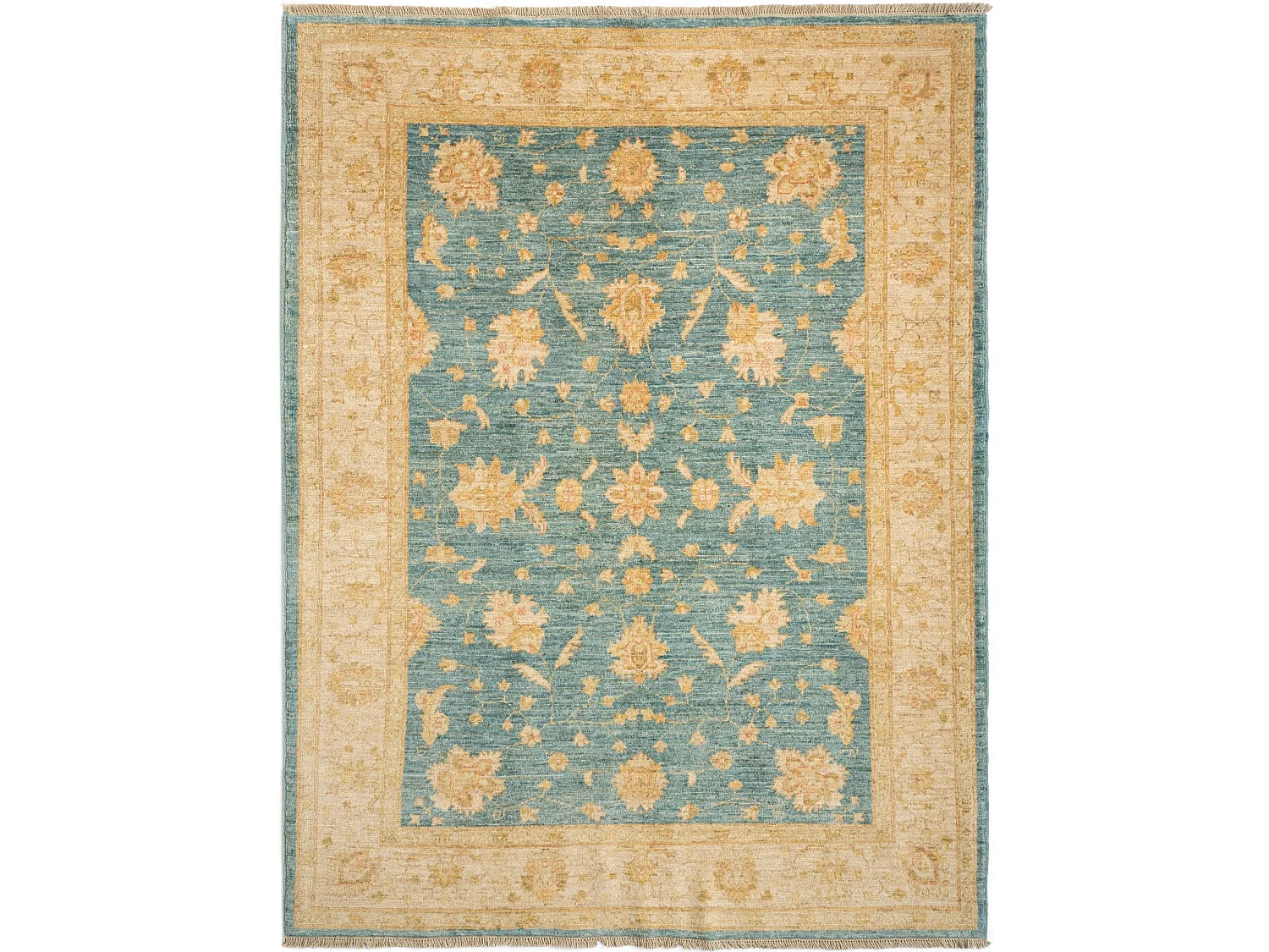 Tapis de laine 155x202 turquoise Kaizar