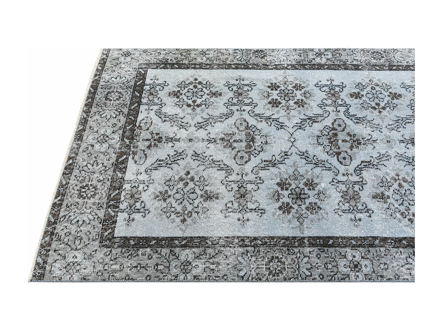 Wollteppich 107x211 Blau Ultra Vintage