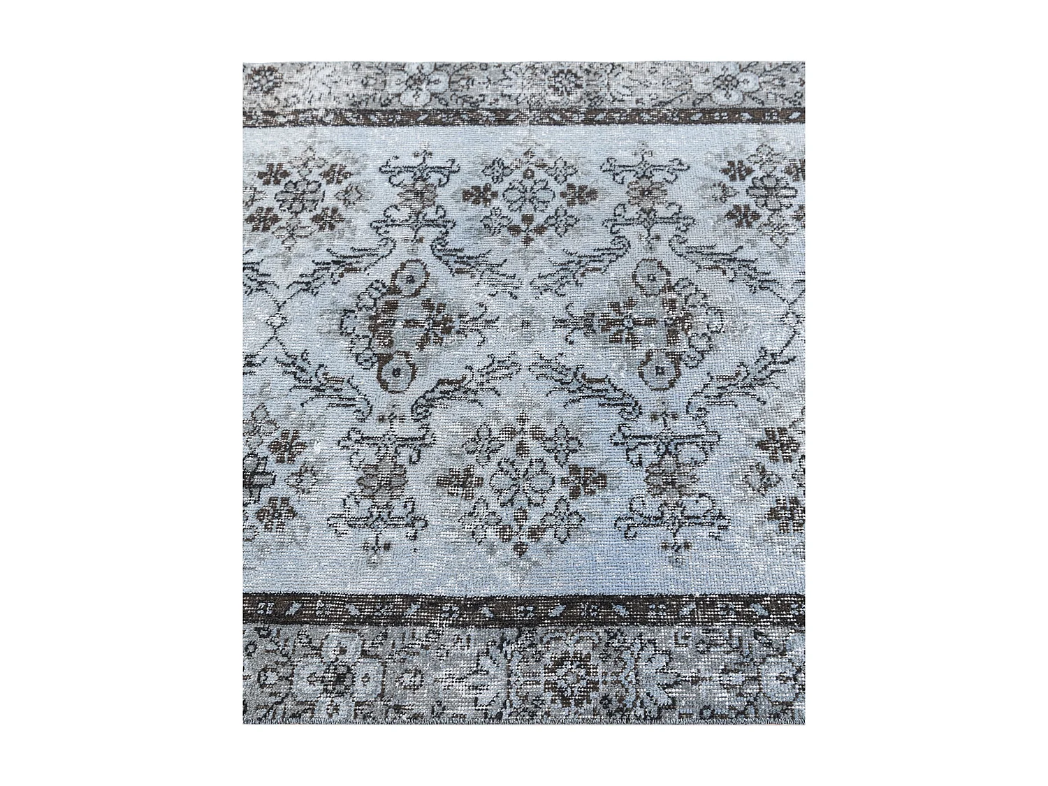 Tapis de laine 107x211 Bleu Ultra Vintage