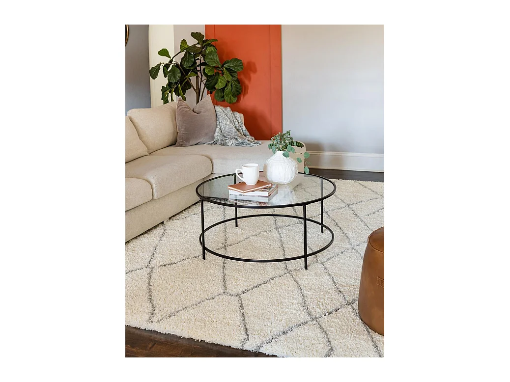 Hoogpolig tapijt 305x240 Crème wit Lachen Fence