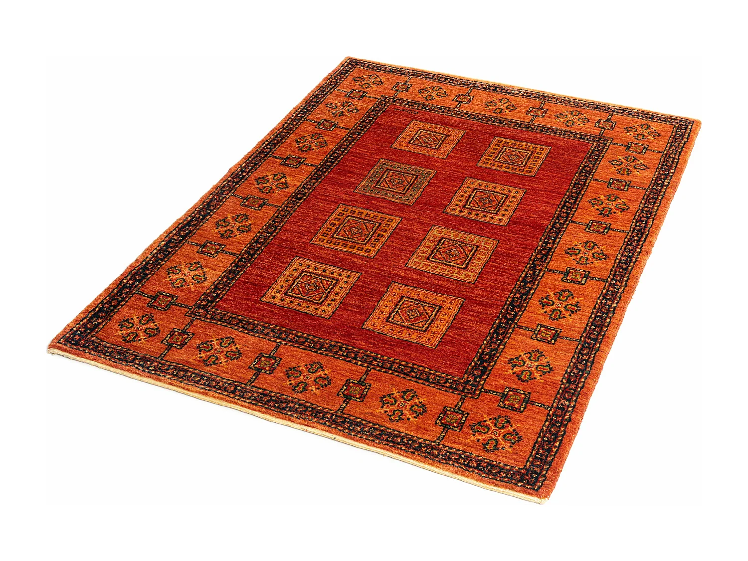 Tapis de laine 111x147 rouge Kashkuli
