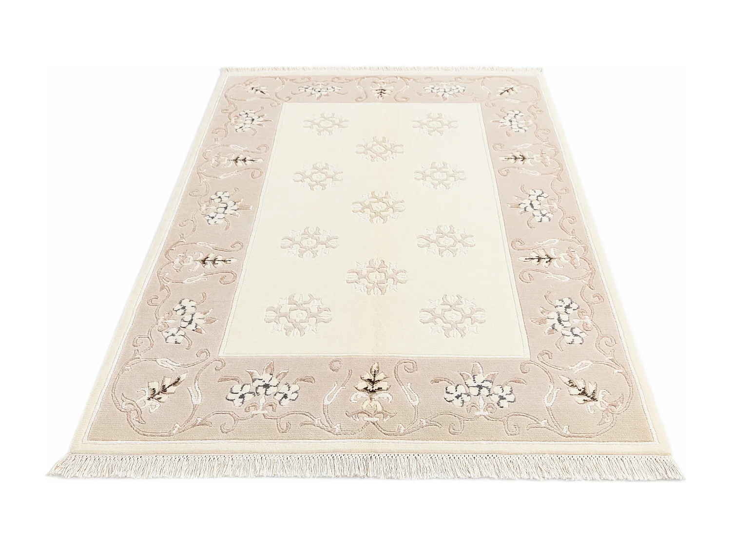 Tapis de laine 124x183 beige Darya
