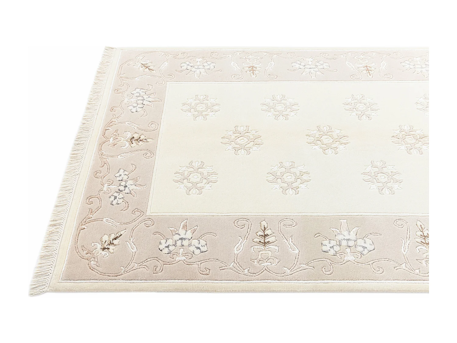 Tapis de laine 124x183 beige Darya