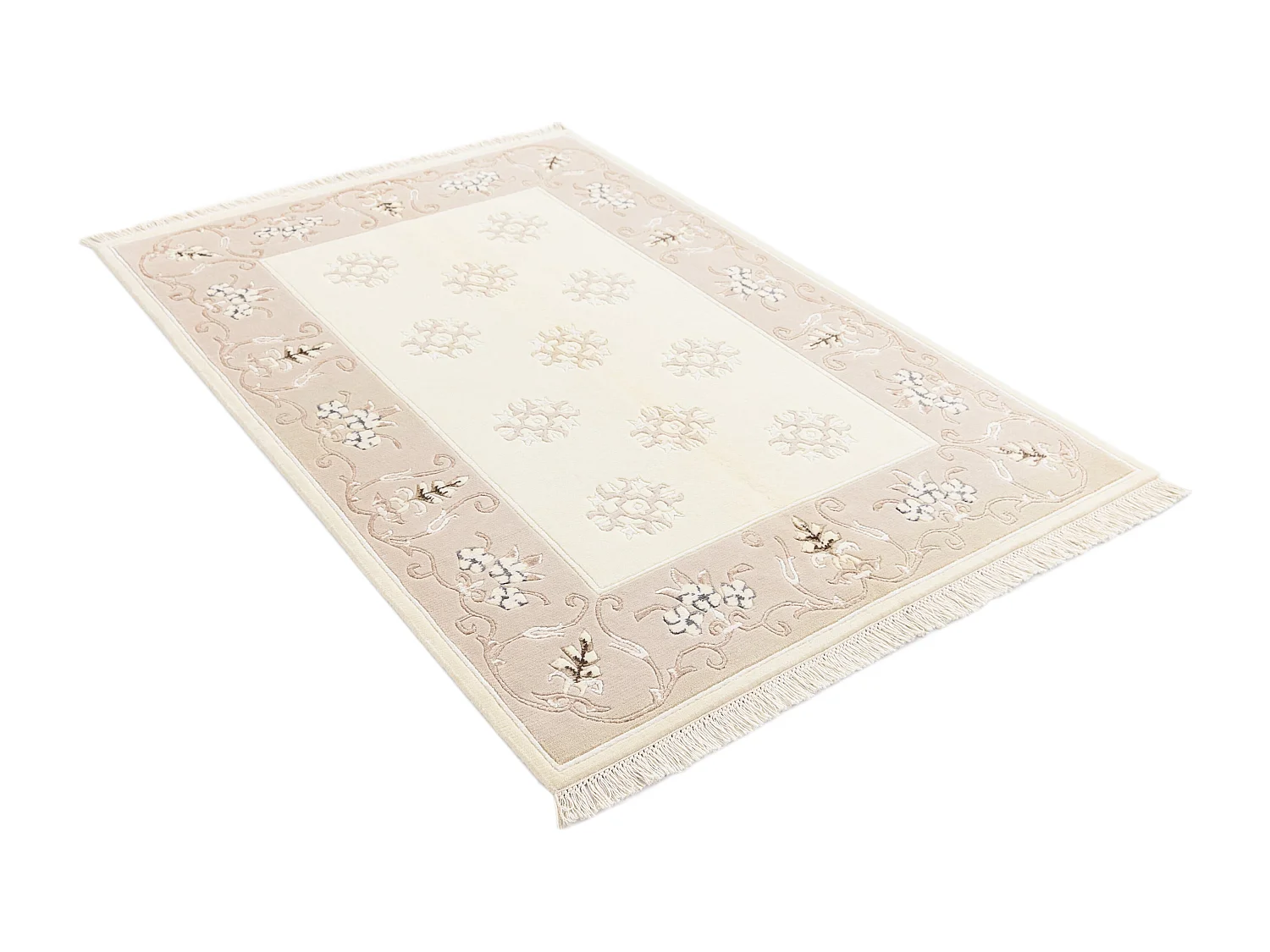 Tapis de laine 124x183 beige Darya