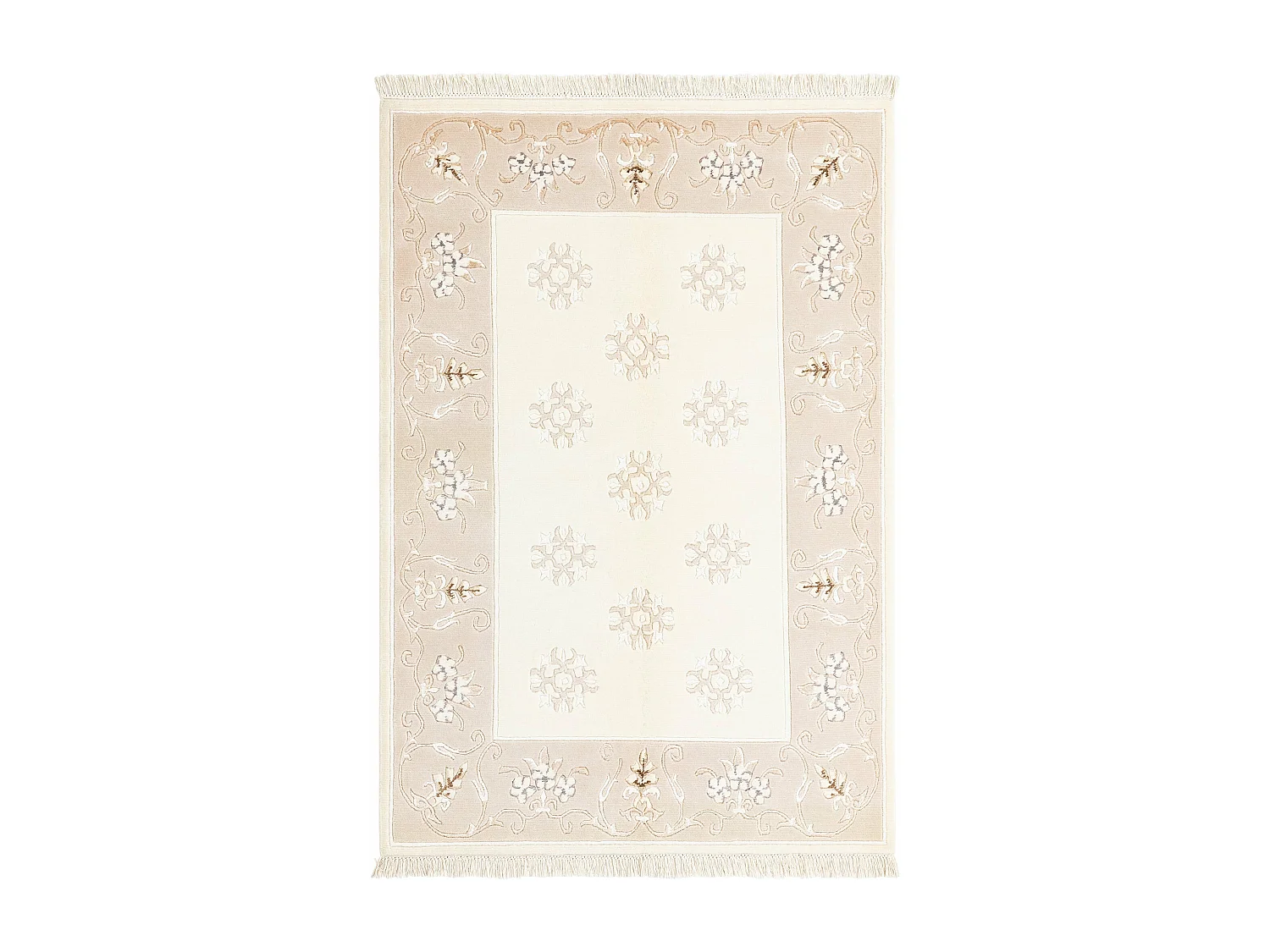 Tapis de laine 124x183 beige Darya