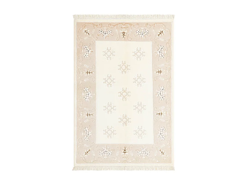 Tapis de laine 124x183 beige Darya