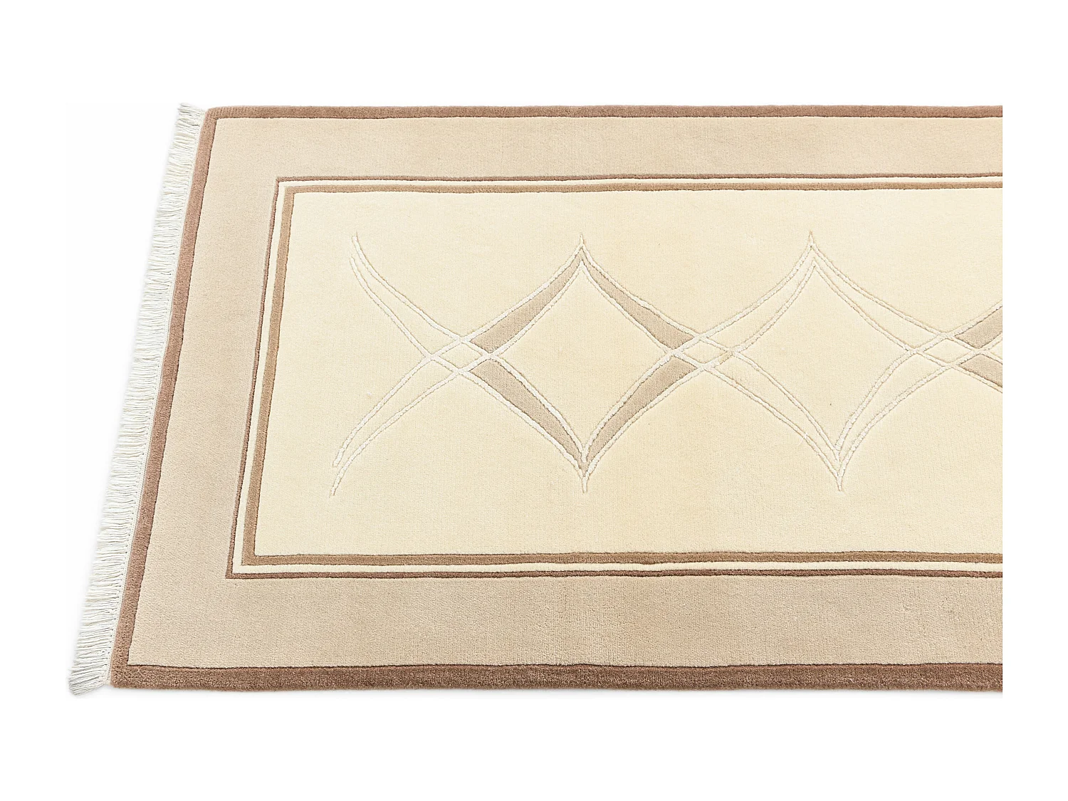 Tapis de couloir en laine 84x302 brun Darya