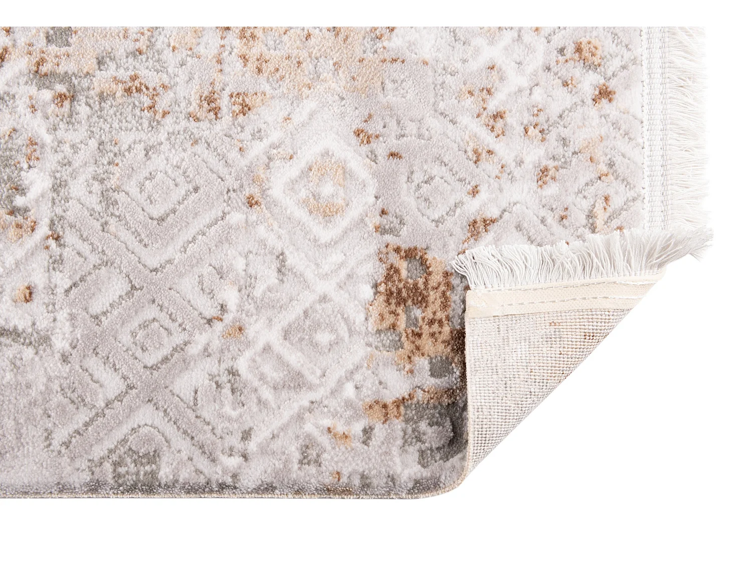 Tapis 125x125 beige Davos Fusion