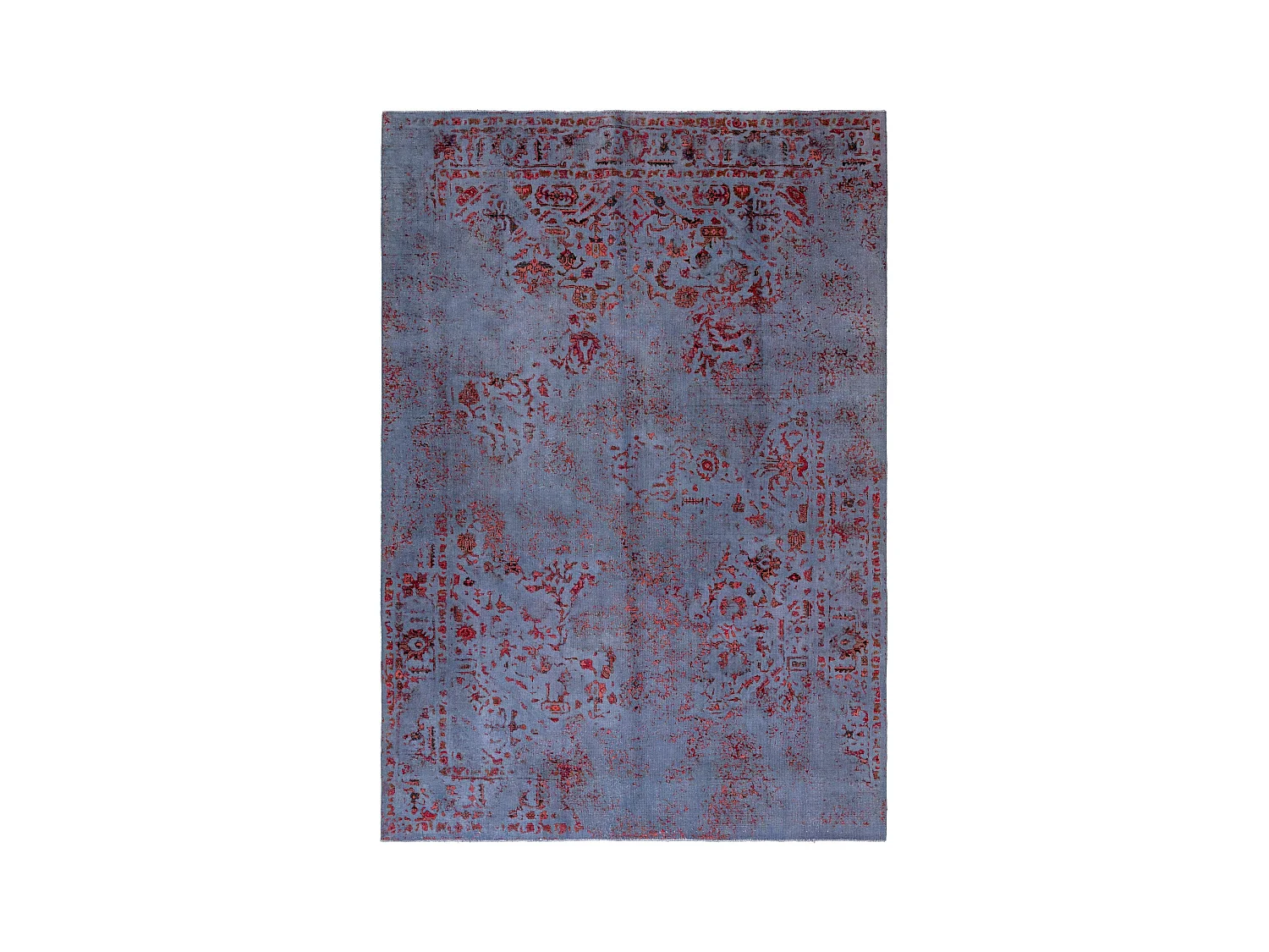Tapis de laine 200x290 Bleu Vintage Royal