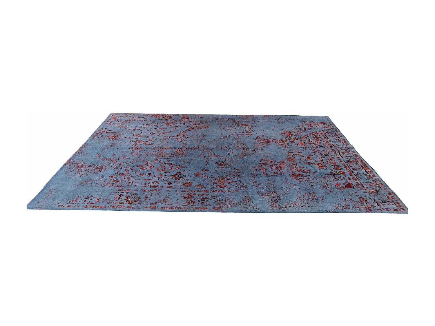 Tapis de laine 200x290 Bleu Vintage Royal