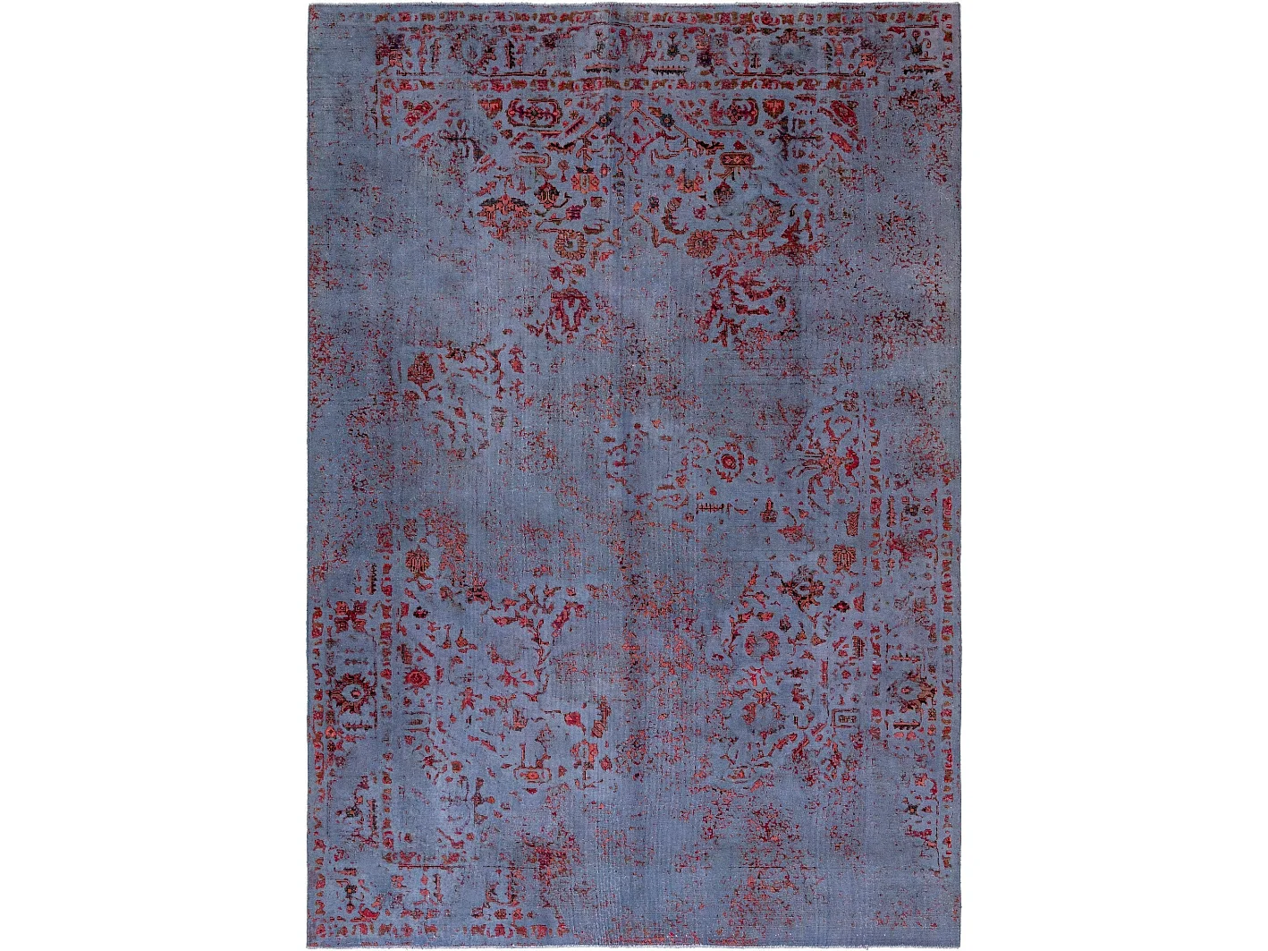 Tapis de laine 200x290 Bleu Vintage Royal