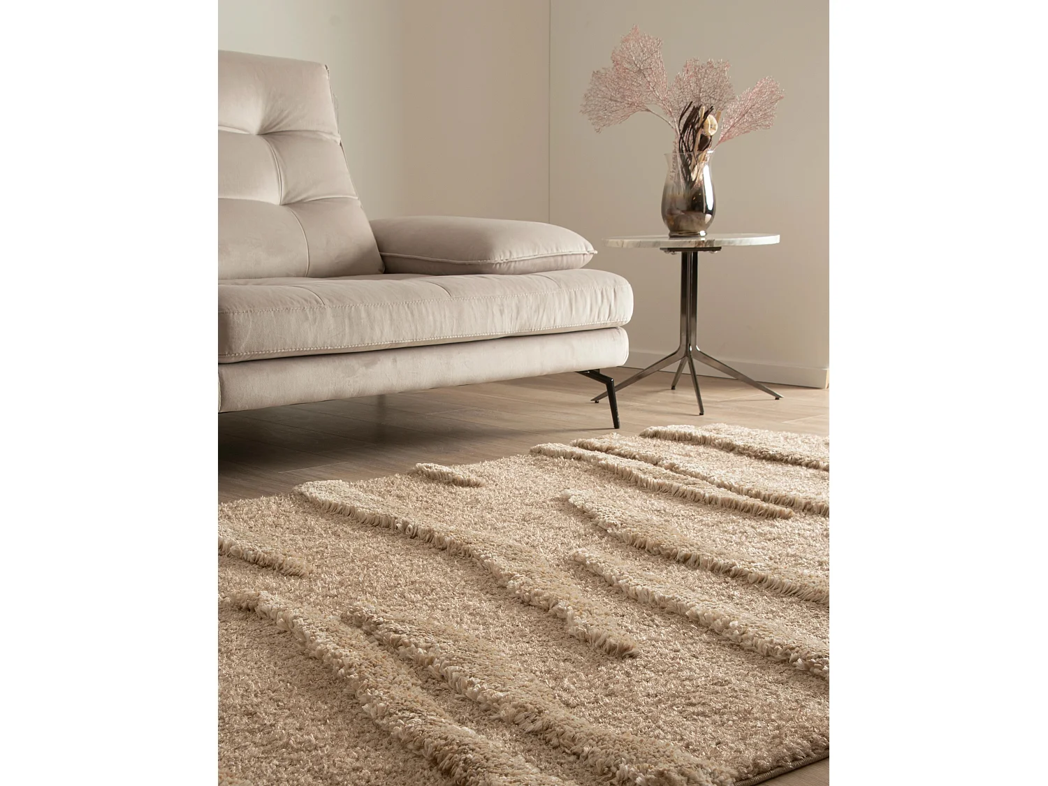 Tapis shaggy 160x245 brun Thun Tribus