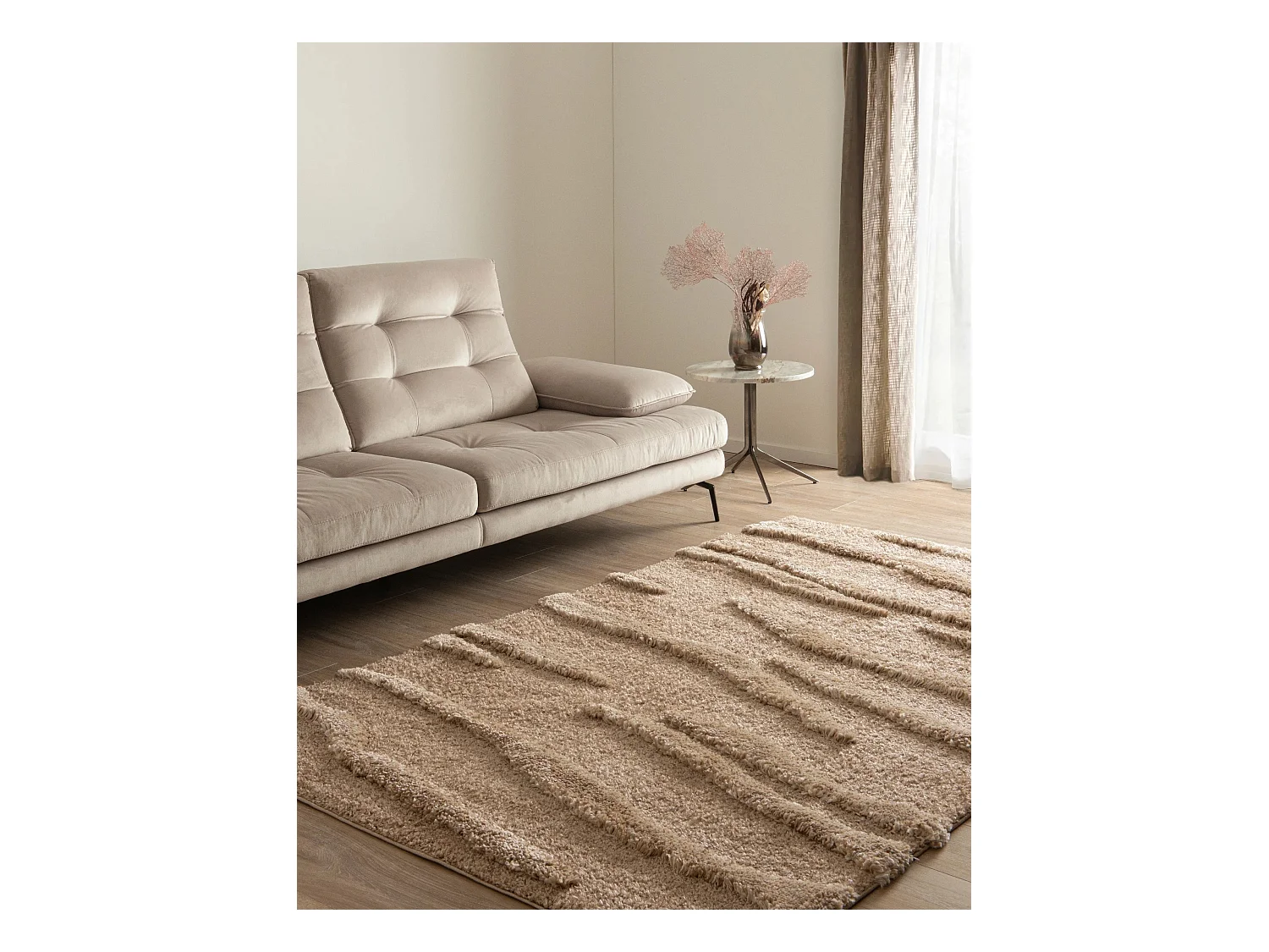 Tapis shaggy 160x245 brun Thun Tribus