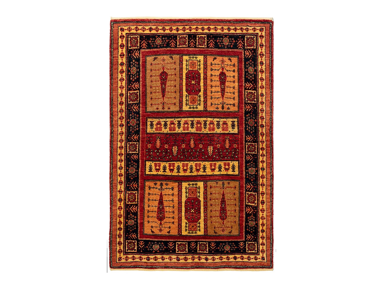 Tapis de laine 112x171 brun Kashkuli