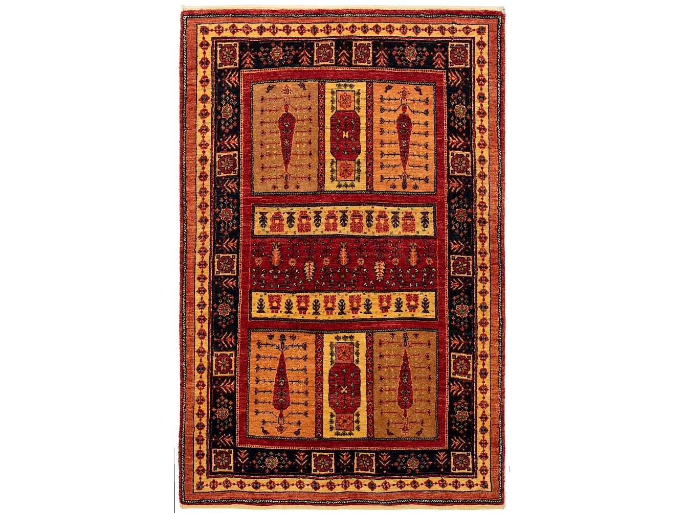 Tapis de laine 112x171 brun Kashkuli