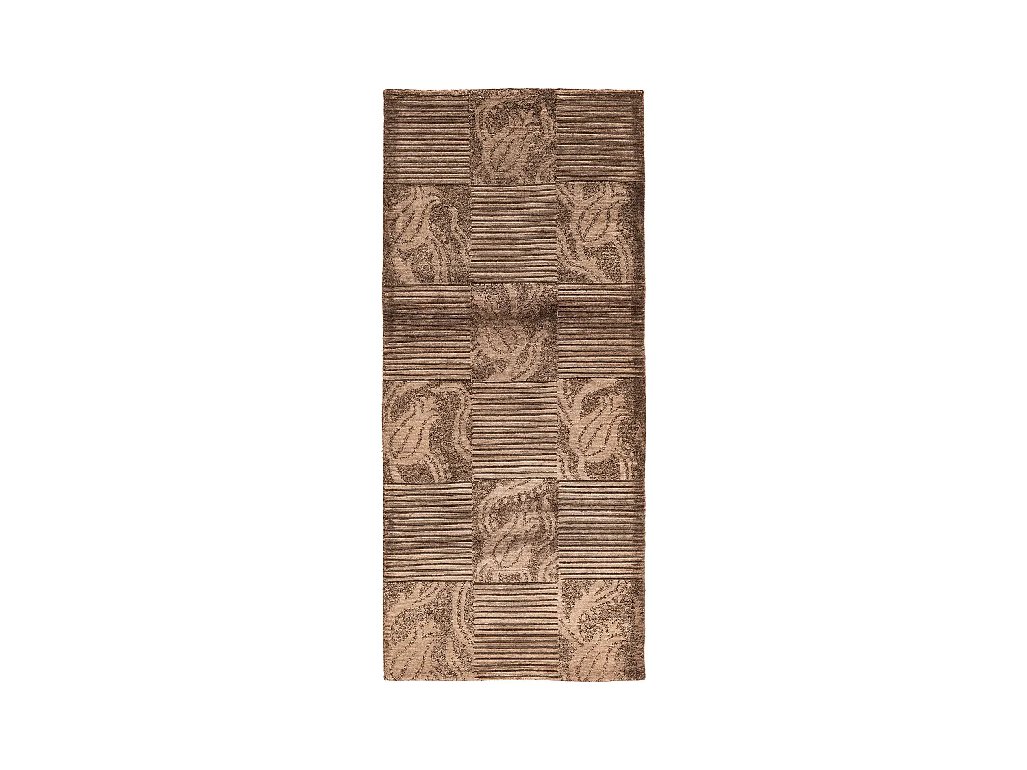 Tapis de couloir en laine 86x201 brun Darya