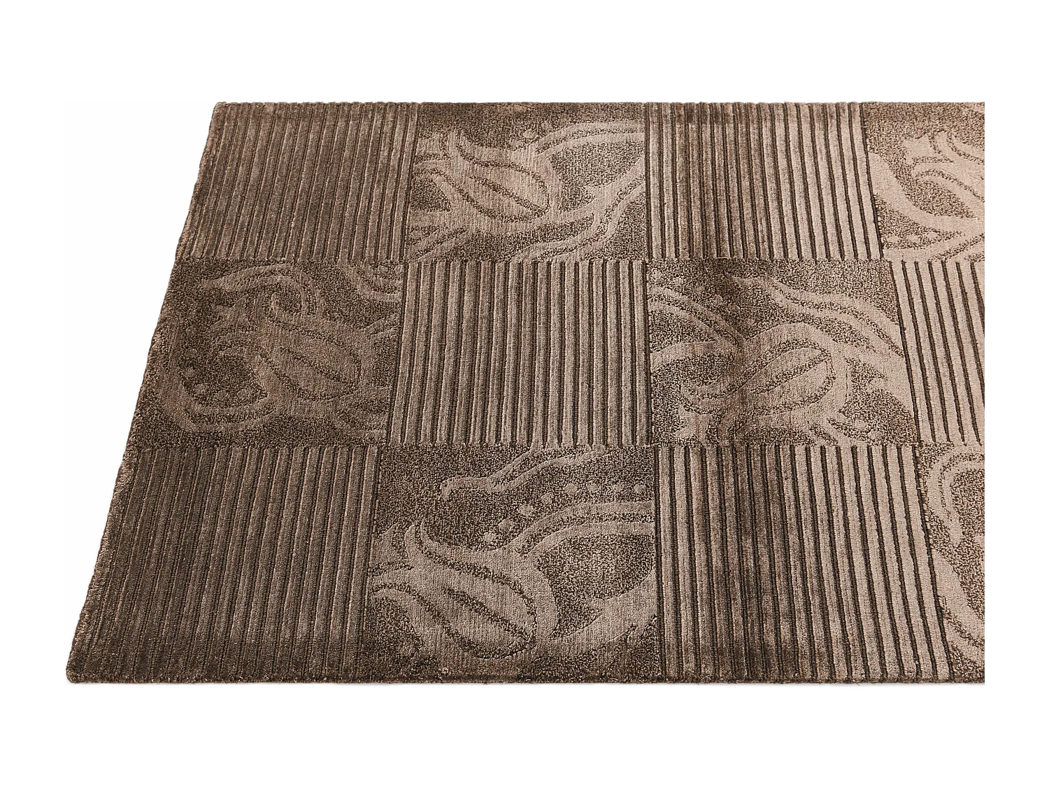 Tapis de couloir en laine 86x201 brun Darya