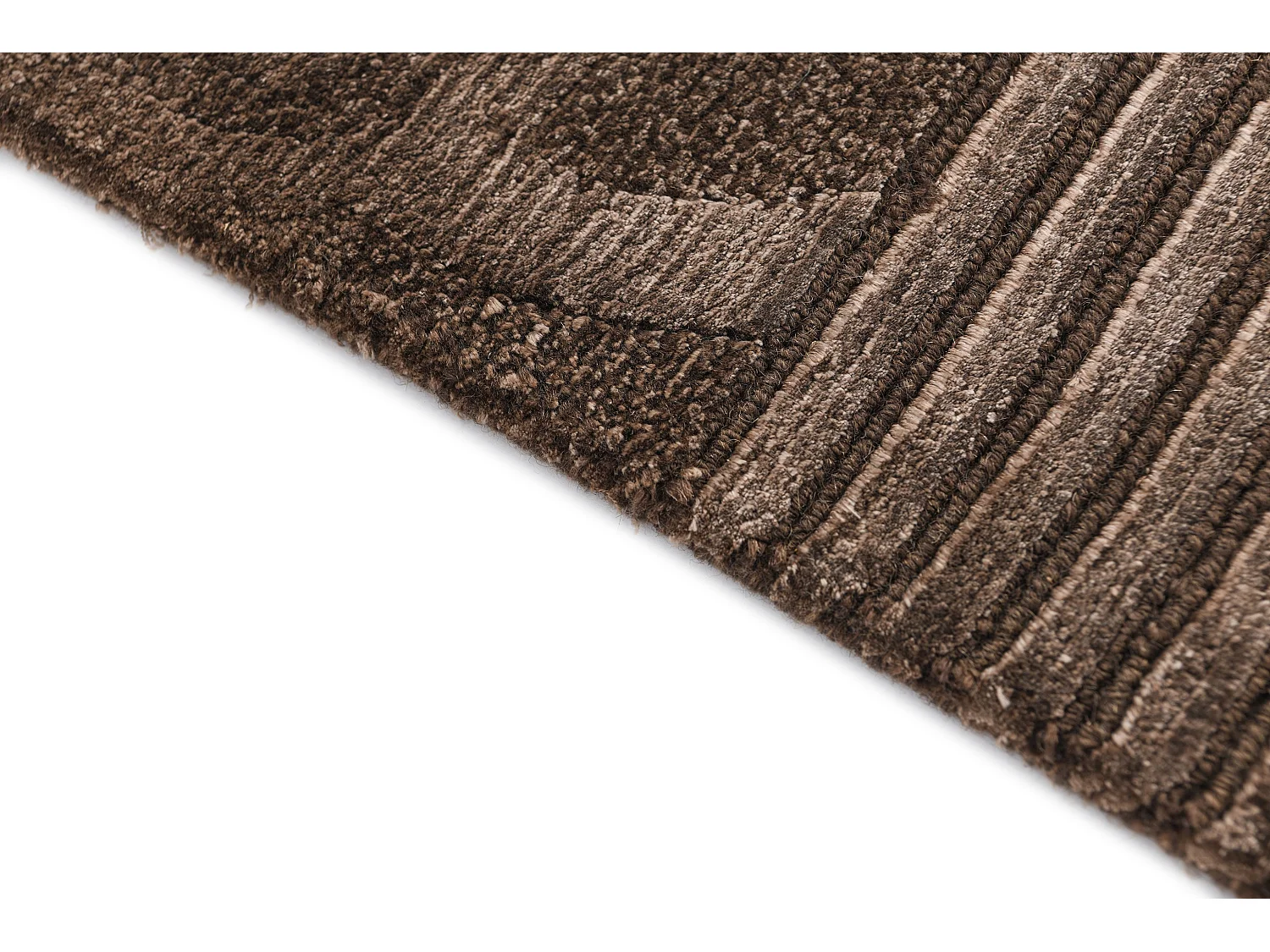 Tapis de couloir en laine 86x201 brun Darya