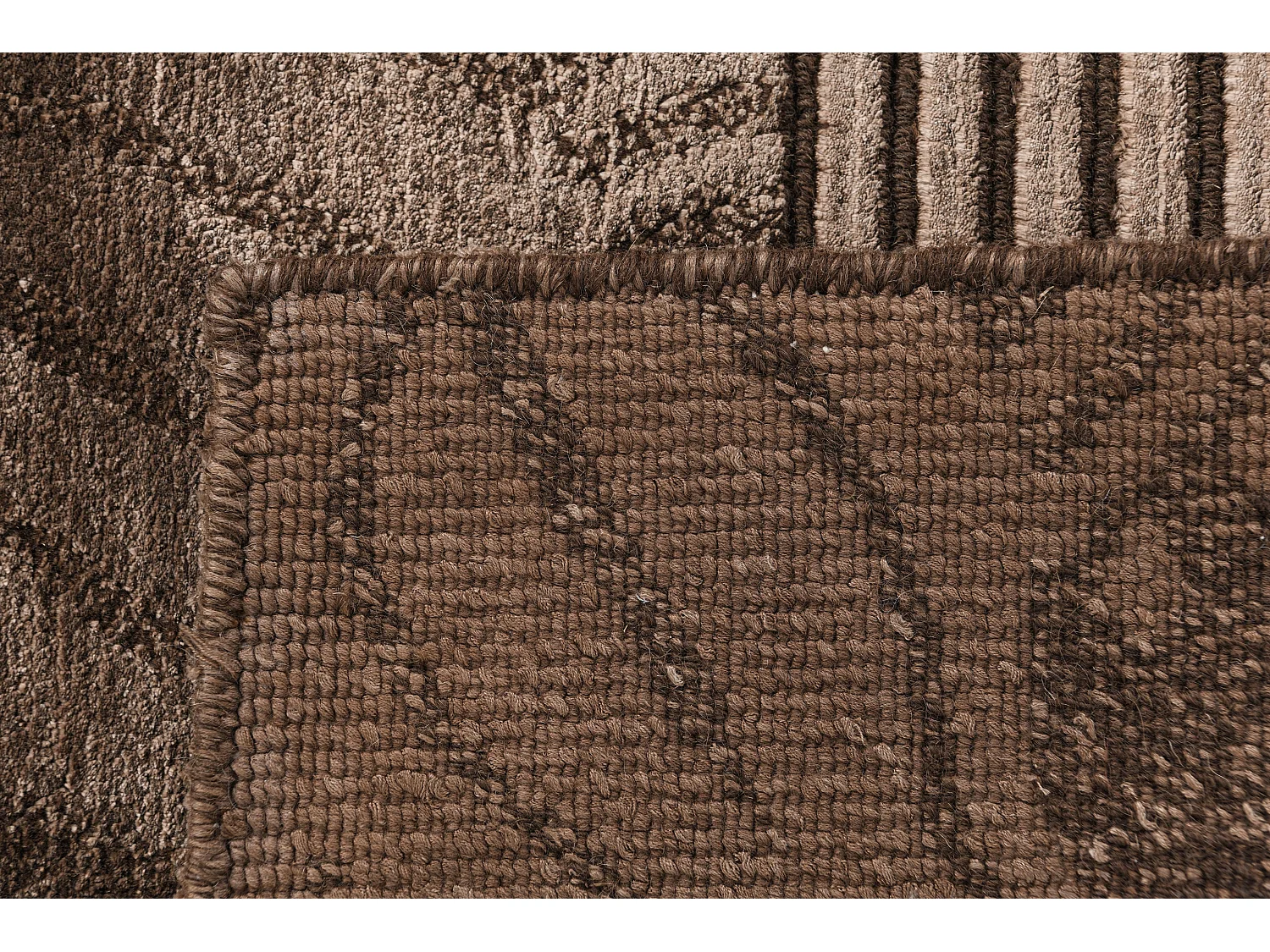 Tapis de couloir en laine 86x201 brun Darya