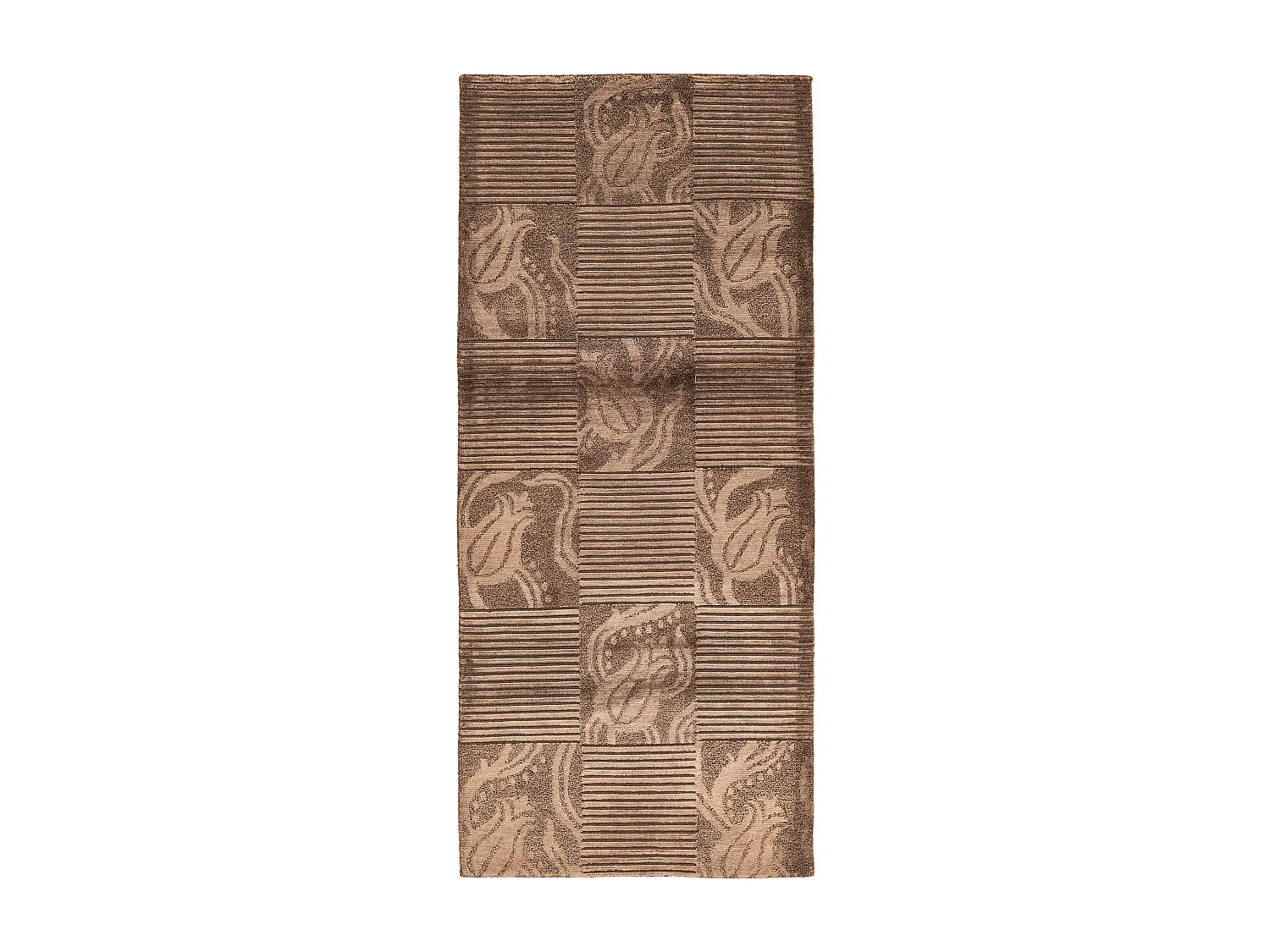 Tapis de couloir en laine 86x201 brun Darya