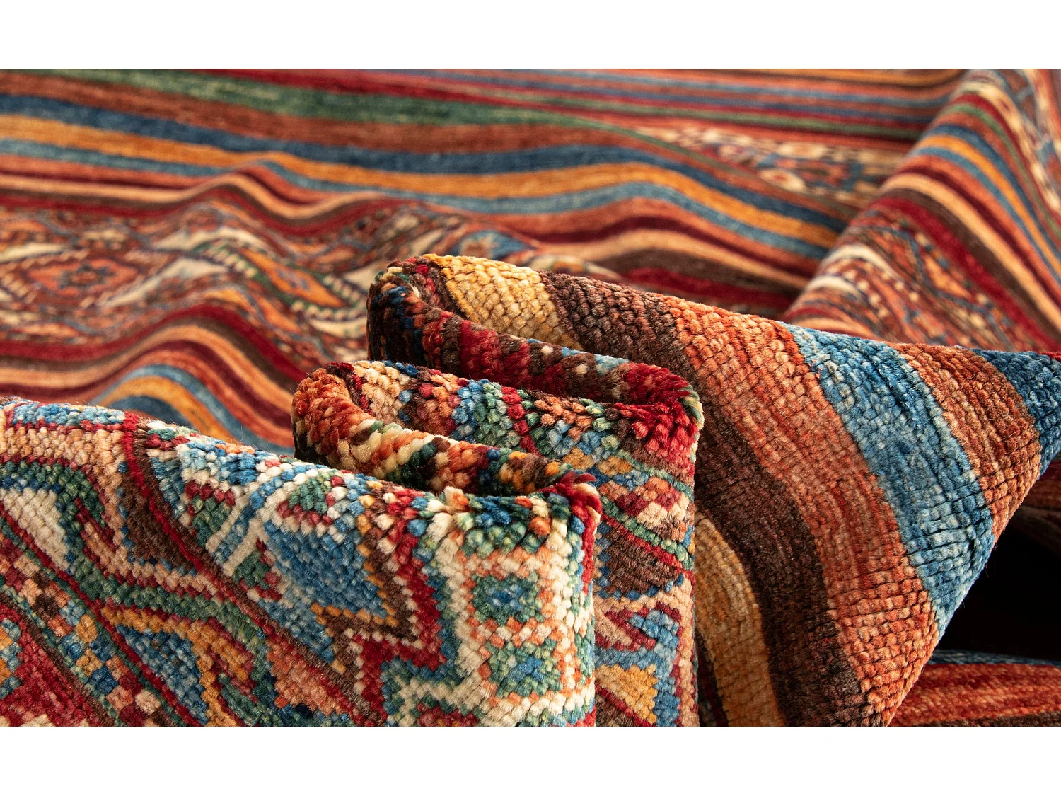 Tapis de laine 171x245 rouge Torkman