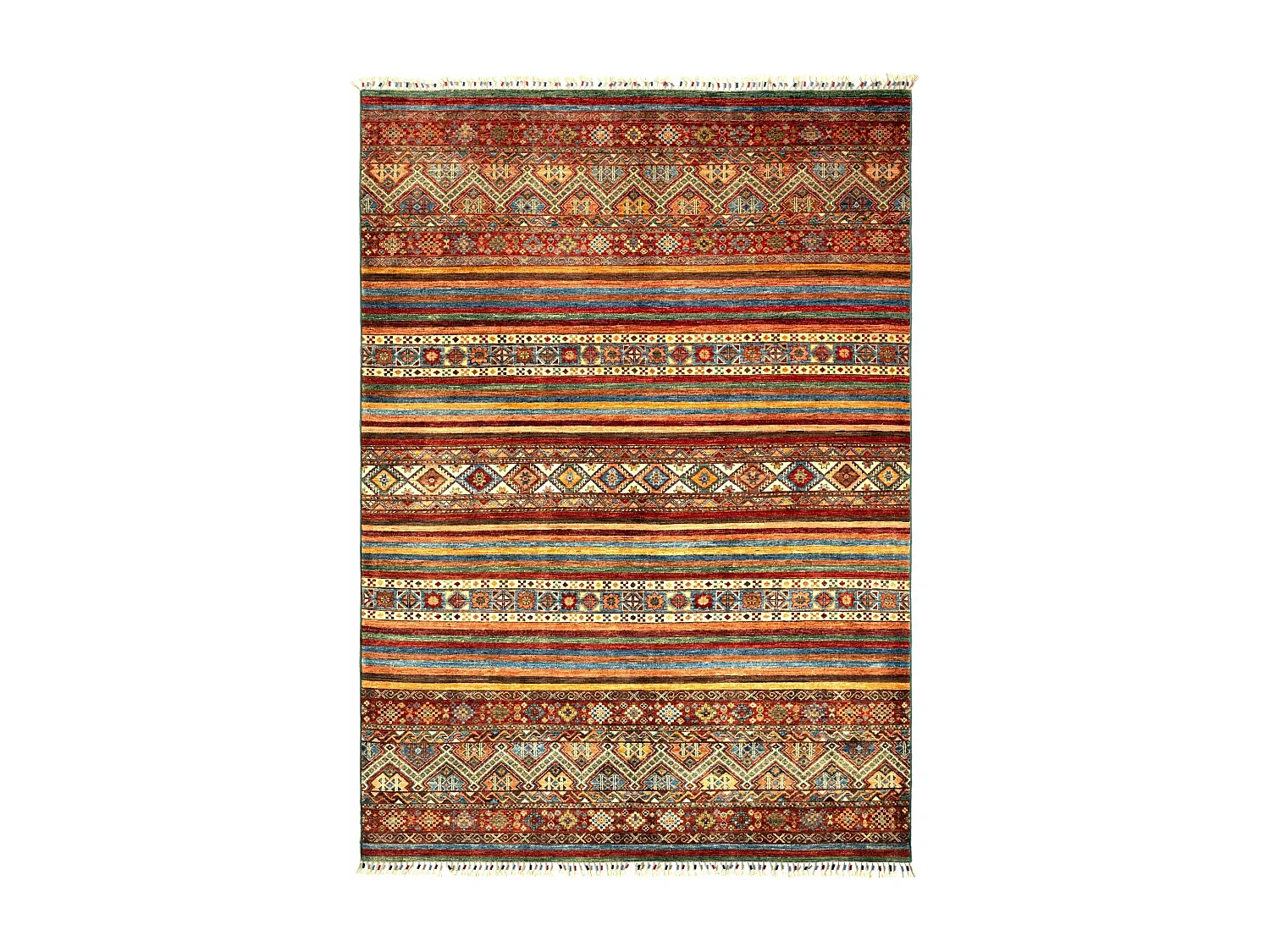 Tapis de laine 171x245 rouge Torkman