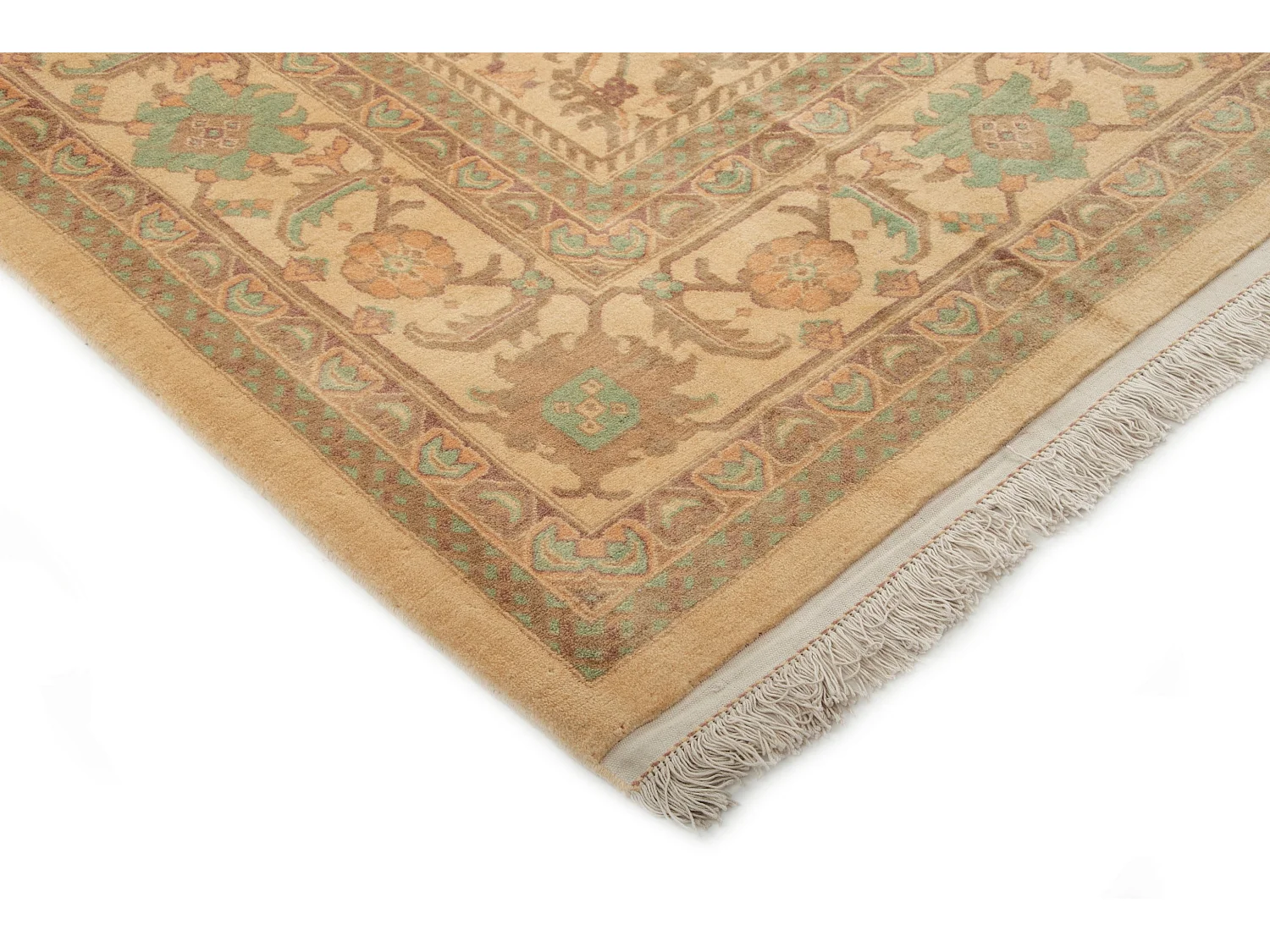 Wollteppich 256x318 Beige Tabriz