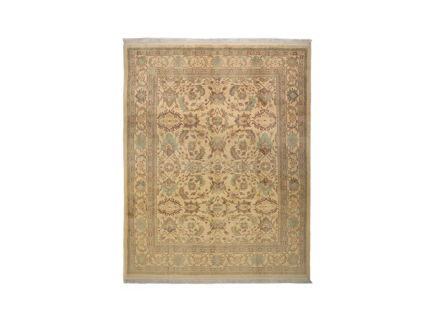 Wollteppich 256x318 Beige Tabriz