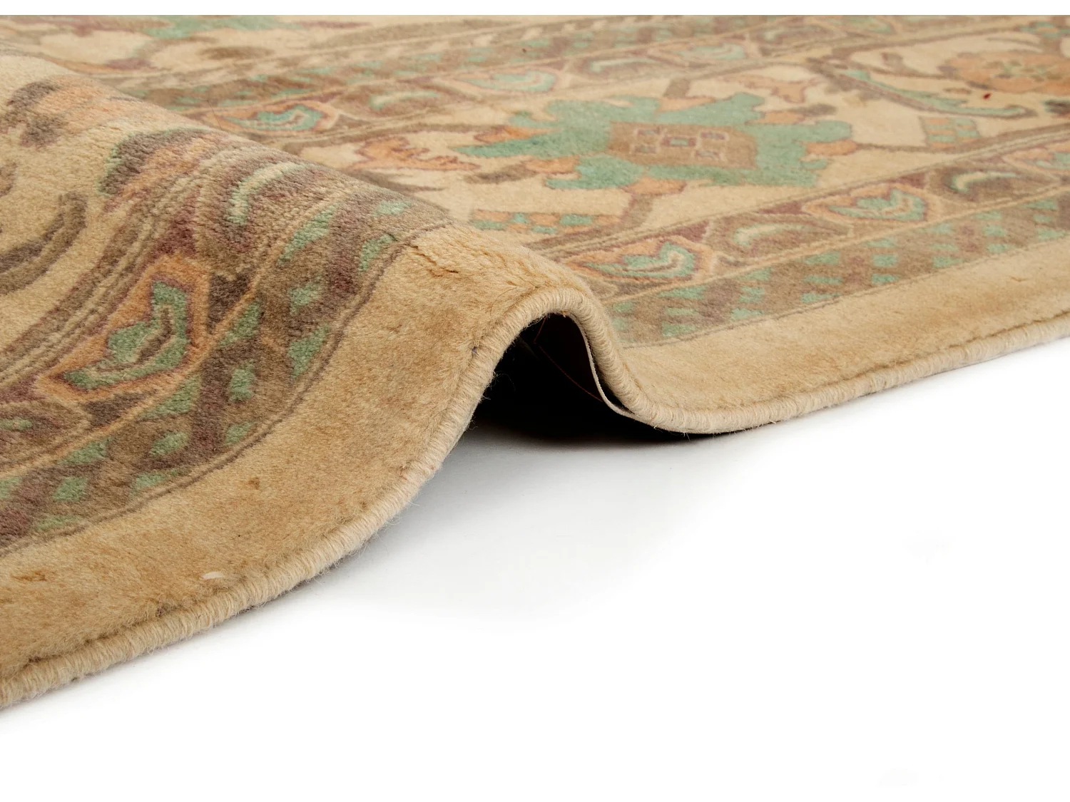 Wollteppich 256x318 Beige Tabriz