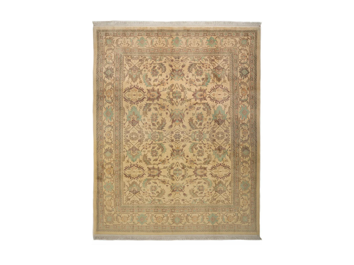 Wollteppich 256x318 Beige Tabriz