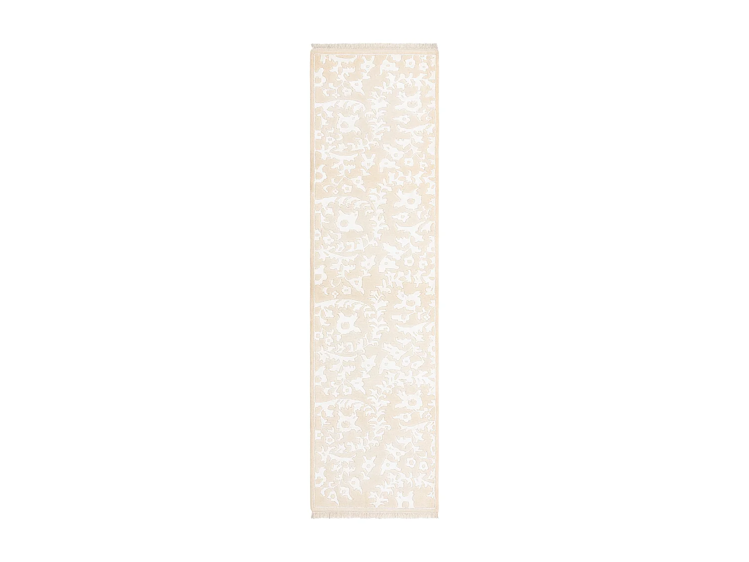 Läufer-Wollteppich 81x297 Beige Darya