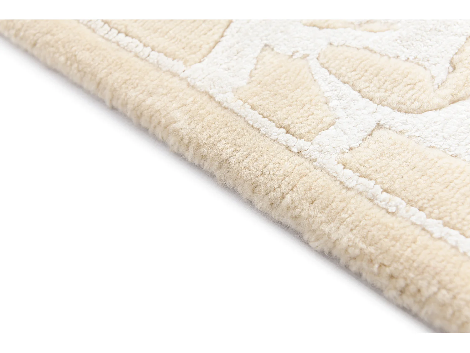 Tapis de couloir en laine 81x297 beige Darya