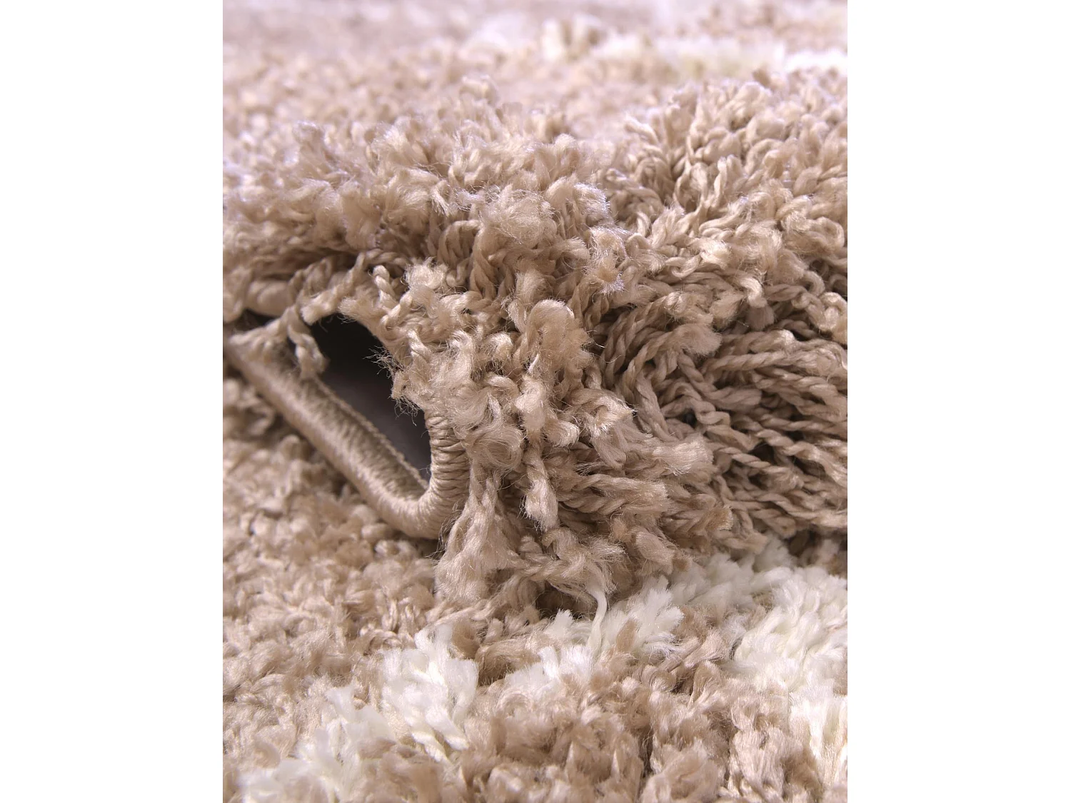 Tapis shaggy 185x185 brun Lachen Fence