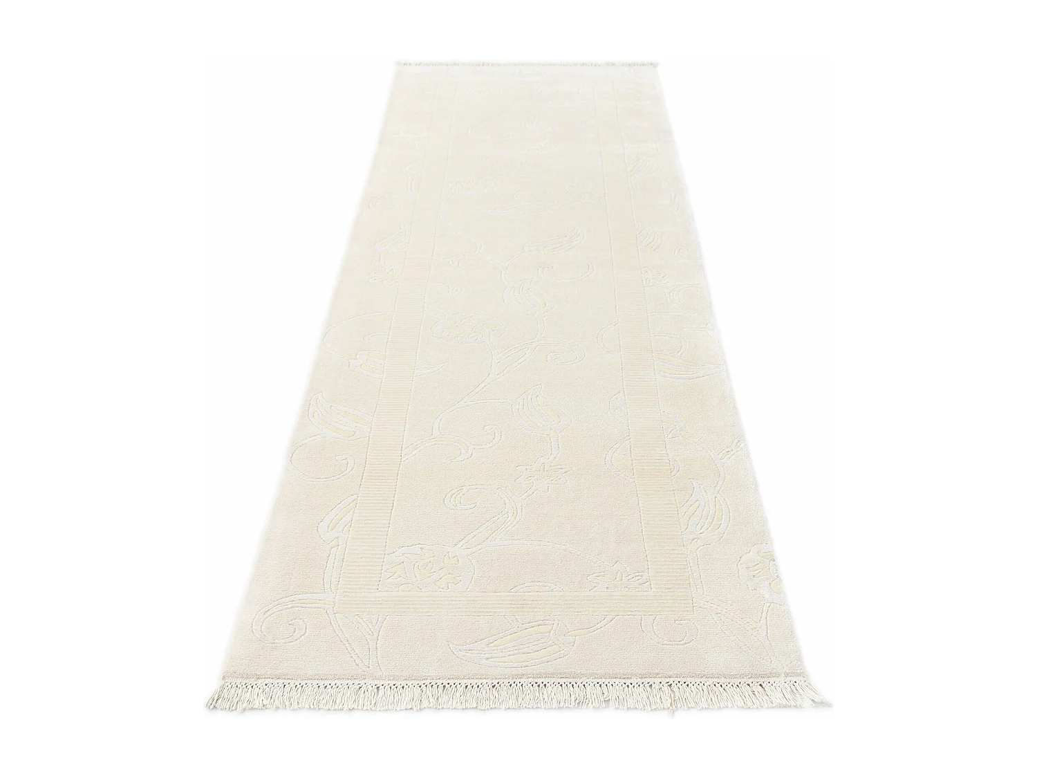 Tapis de couloir en laine 89x295 beige Darya