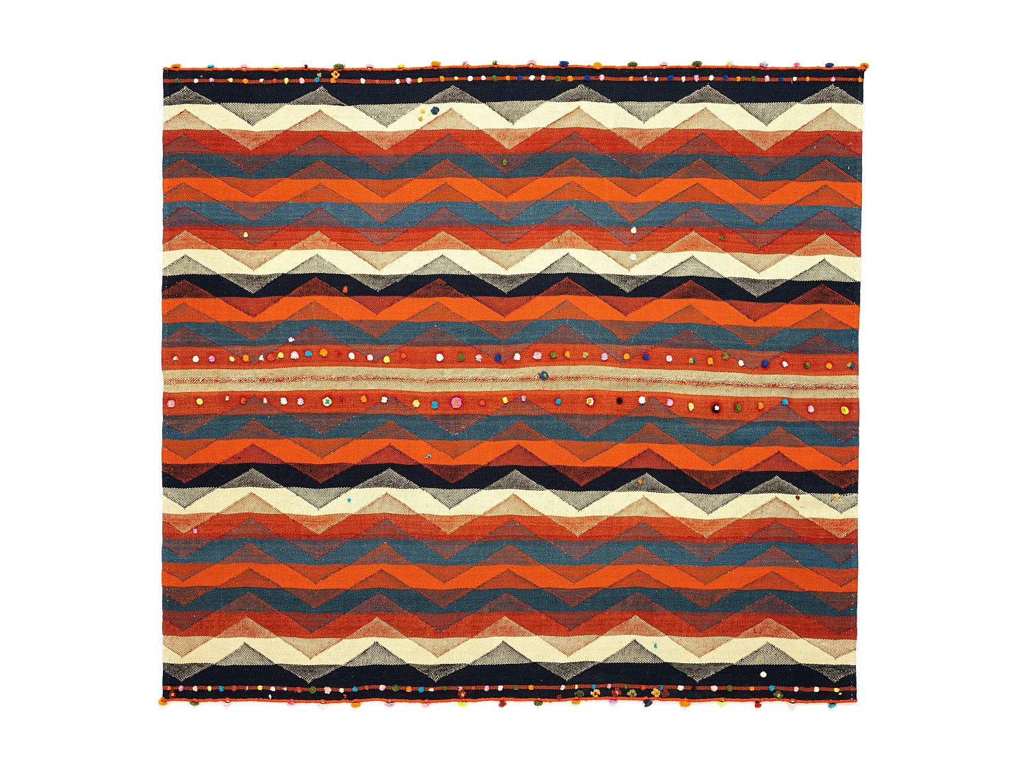 Wollteppich 172x187 Rot Jajim